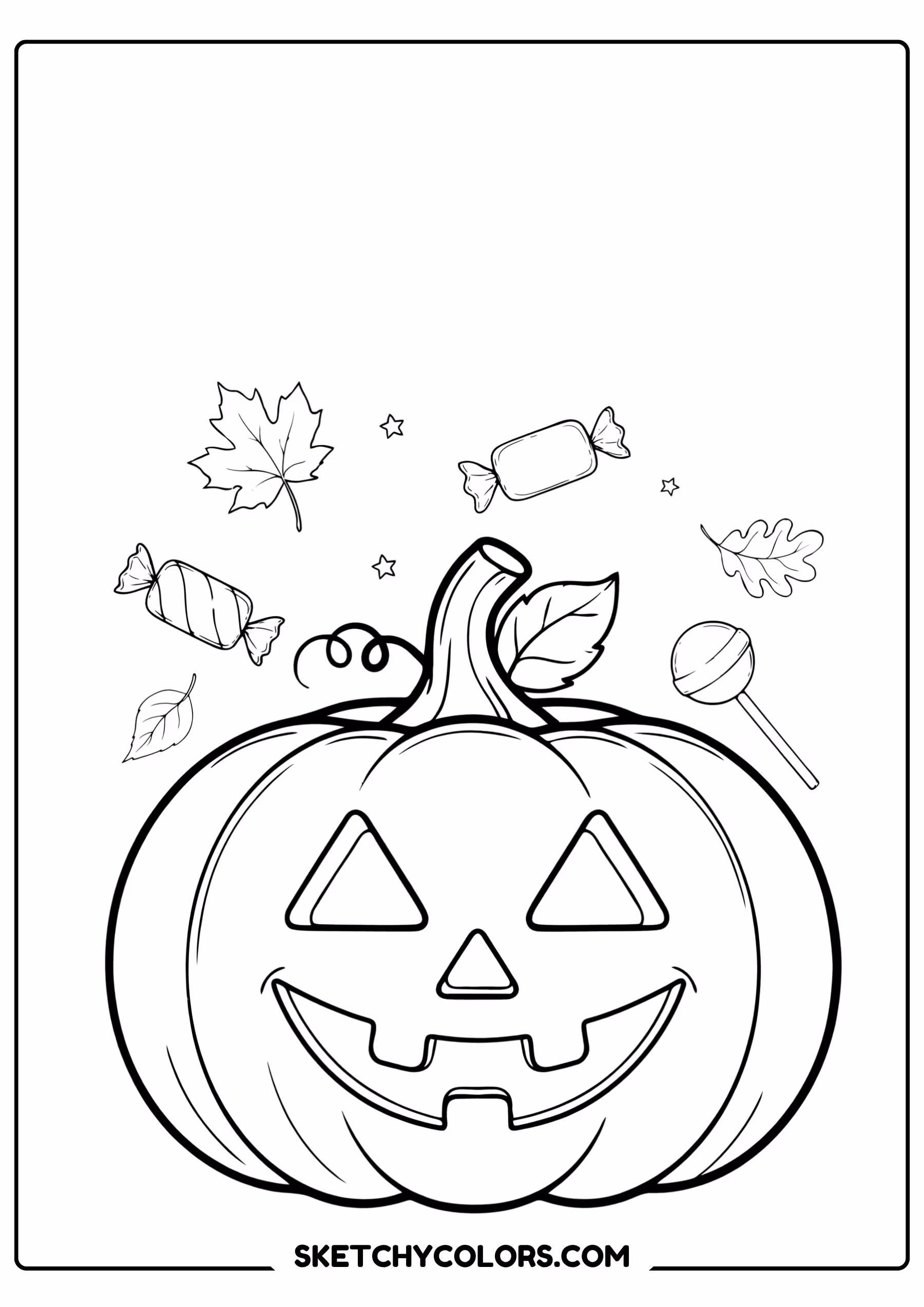 halloween coloring page jack-o-lantern pumpkin free printable for kids