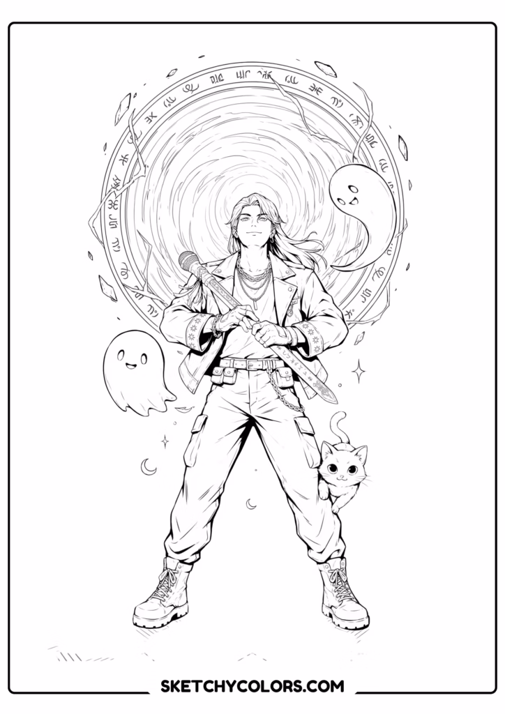 kpop demon hunters portal star s printable coloring page pdf