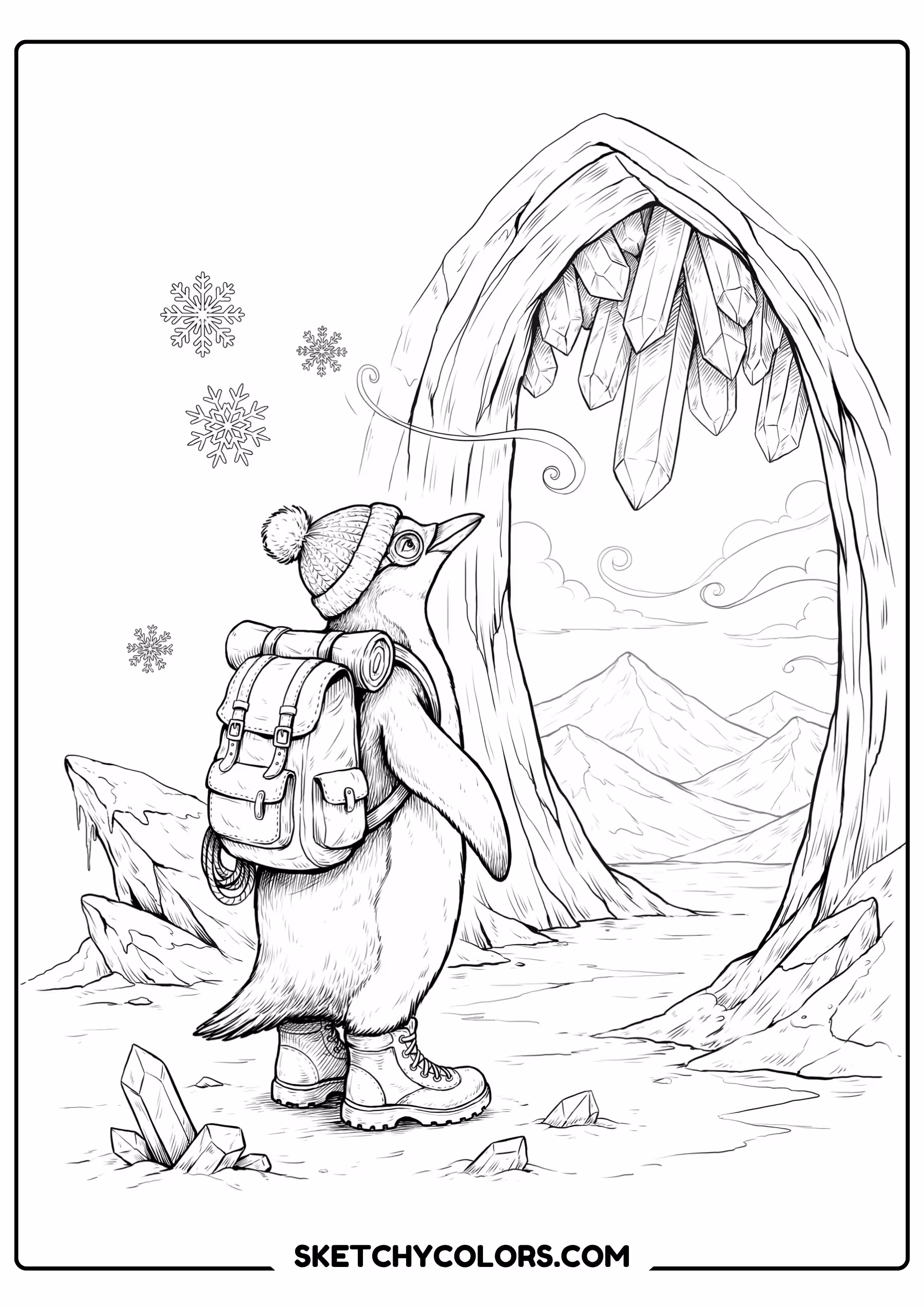 penguin explorer free printable for kids