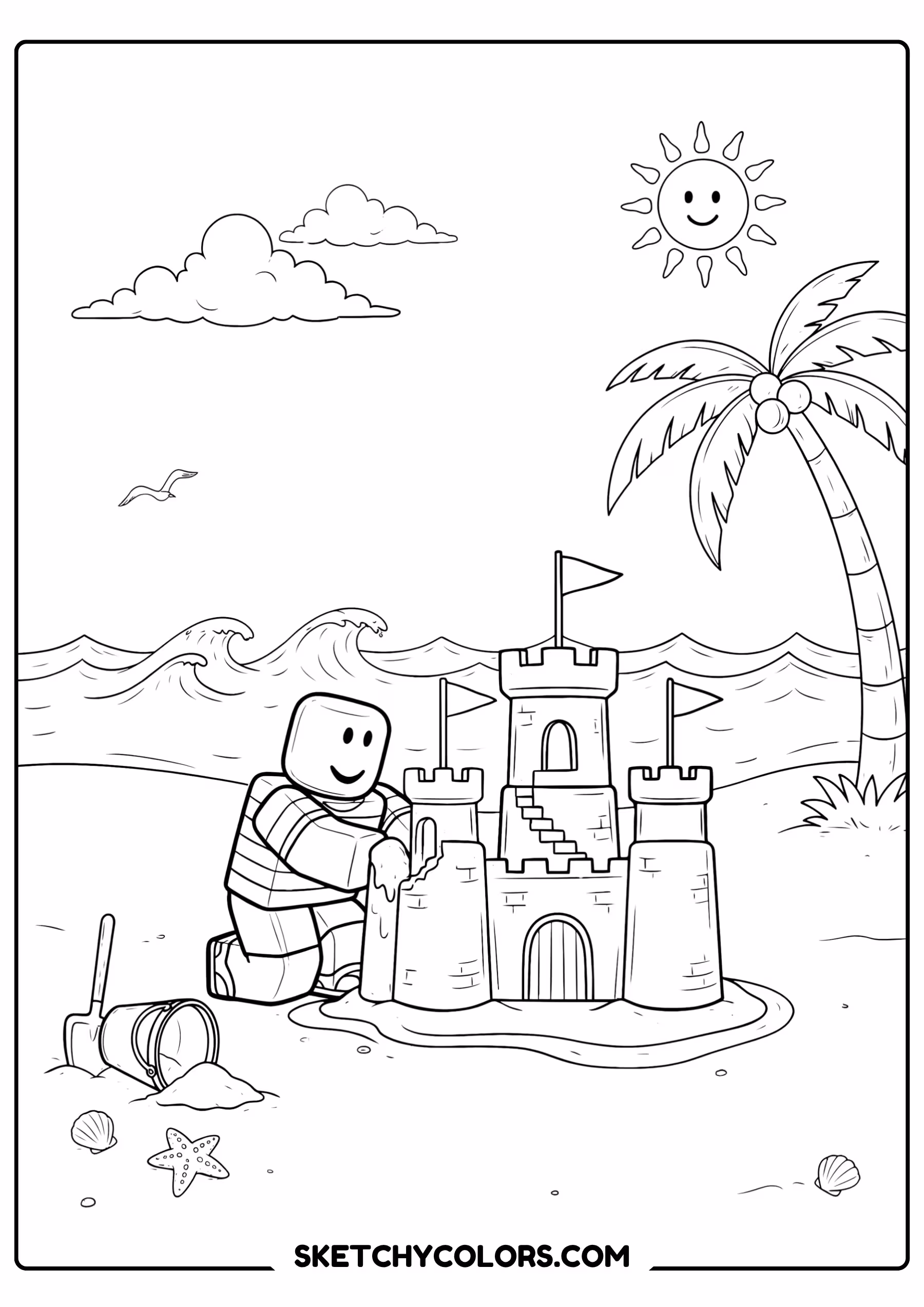 roblox beach fun free printable for kids