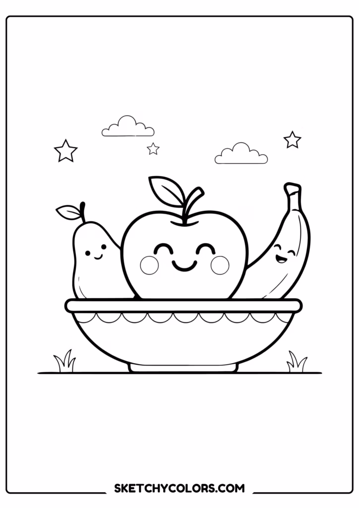 apple fruit bowl s free printable for kids