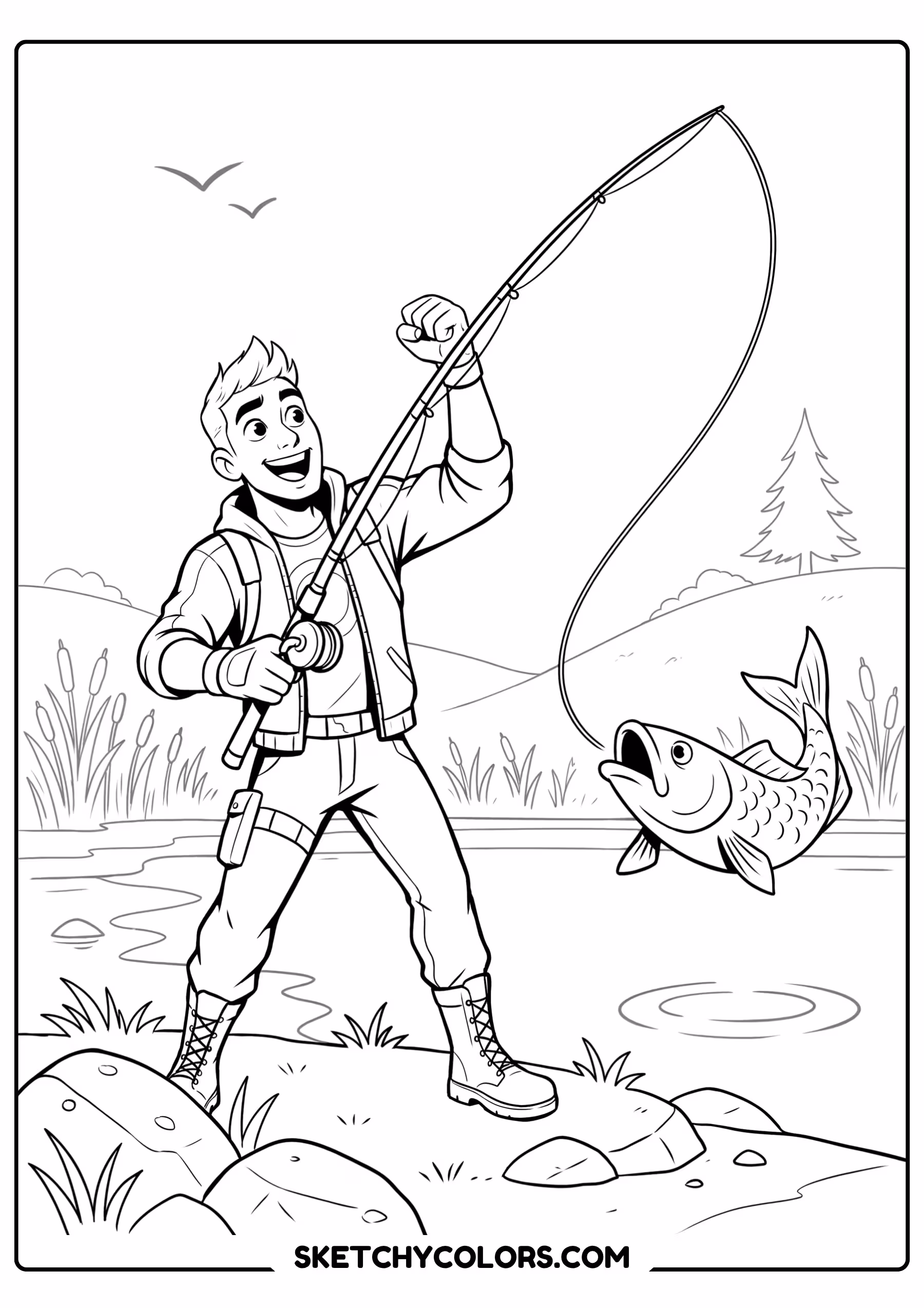 fortnite fishing free printable for kids