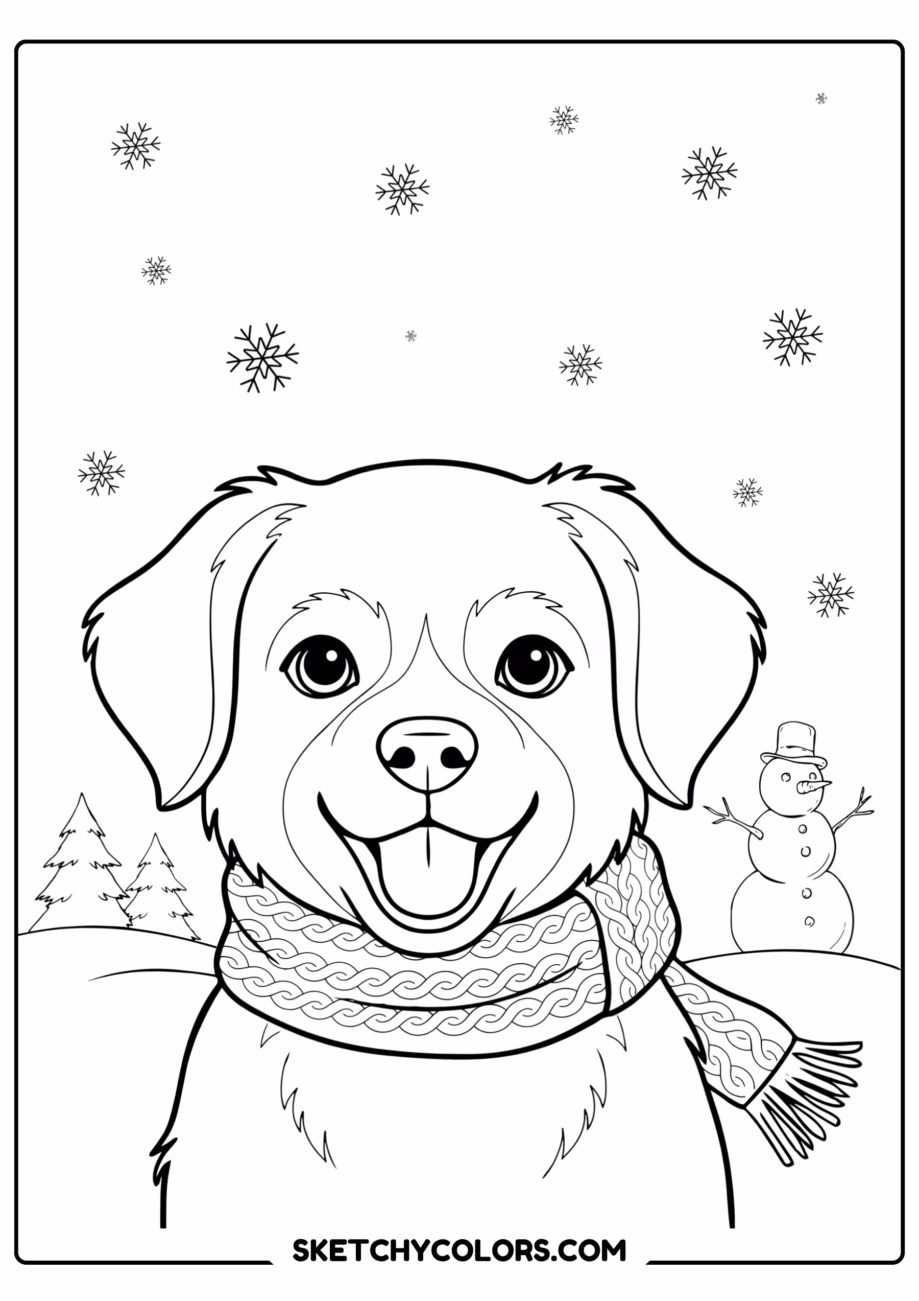 puppy winter puppy free printable for kids