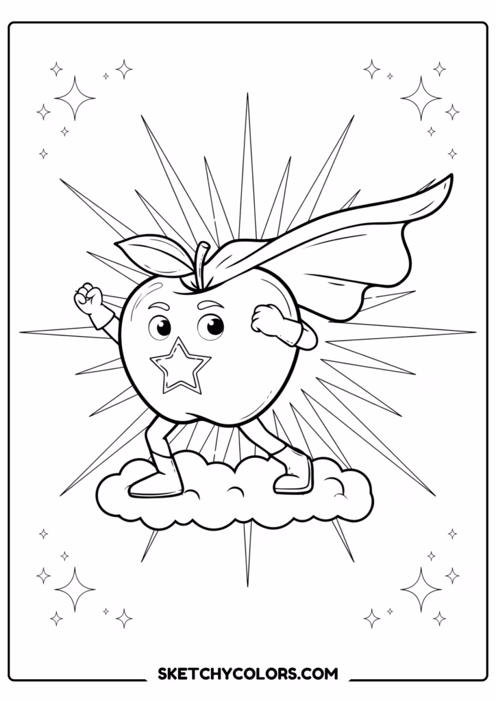 apple hero apple s free coloring sheet for kids