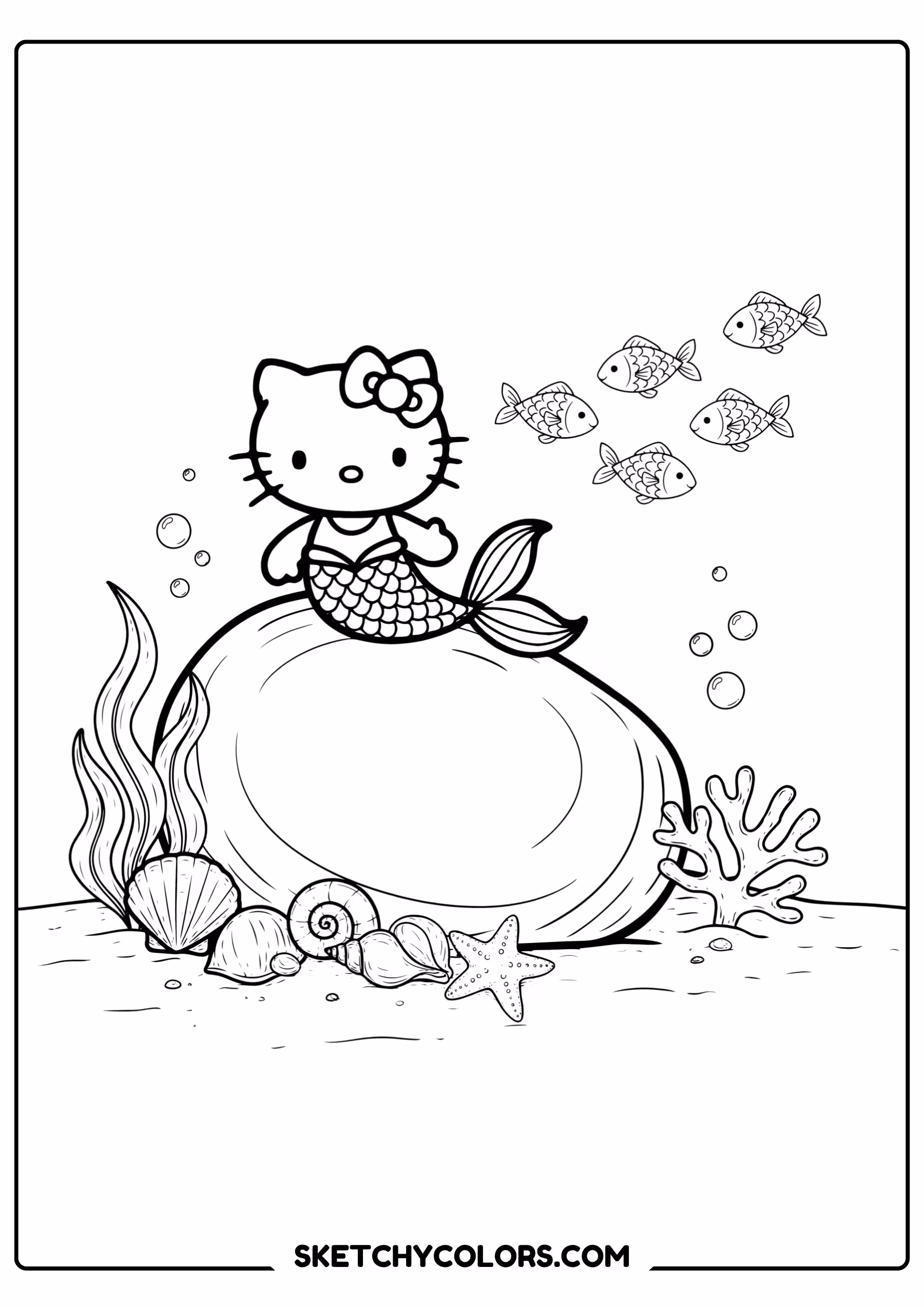 hello kitty mermaid printable for kids pdf