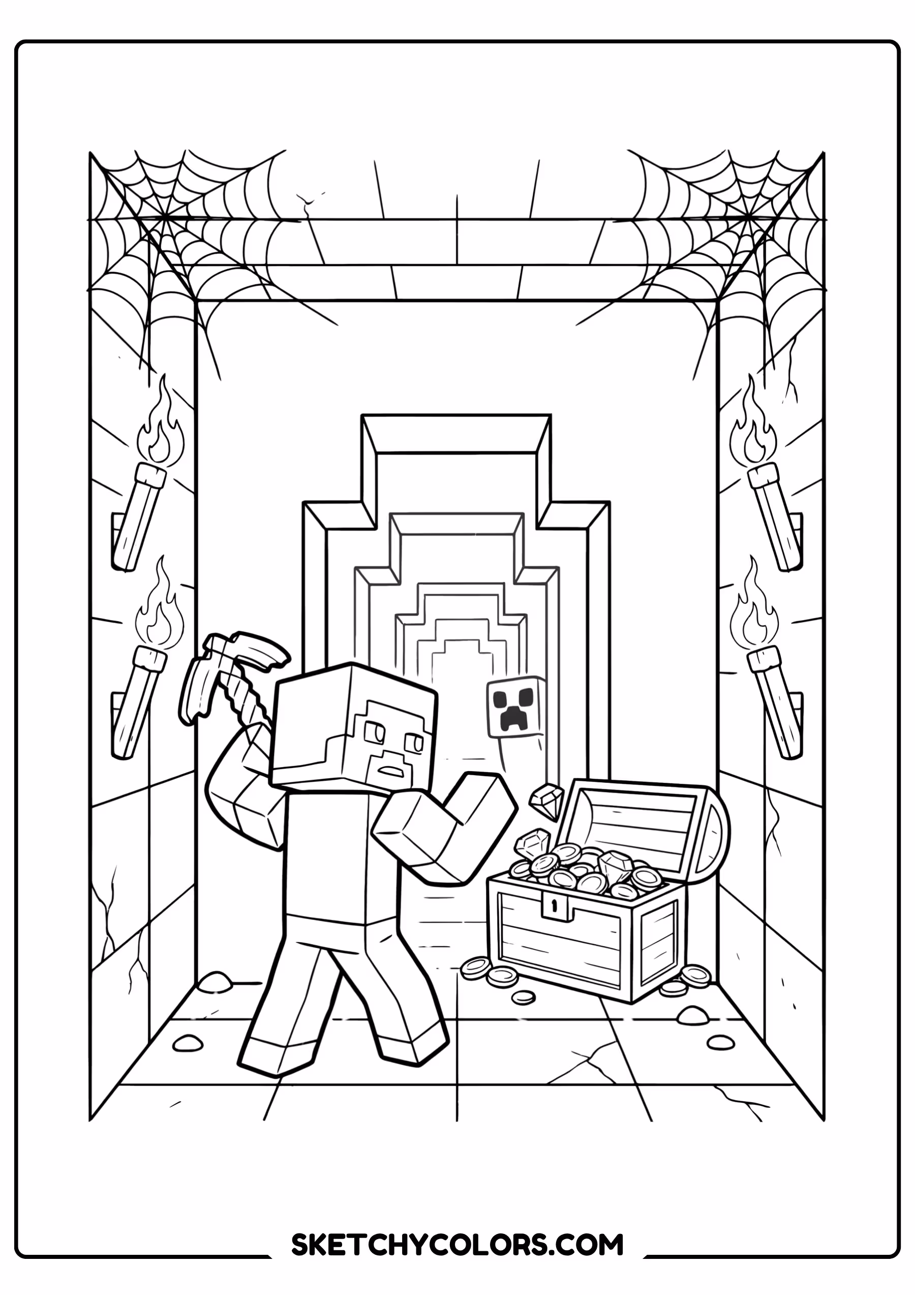 minecraft treasure hunt printable for kids pdf