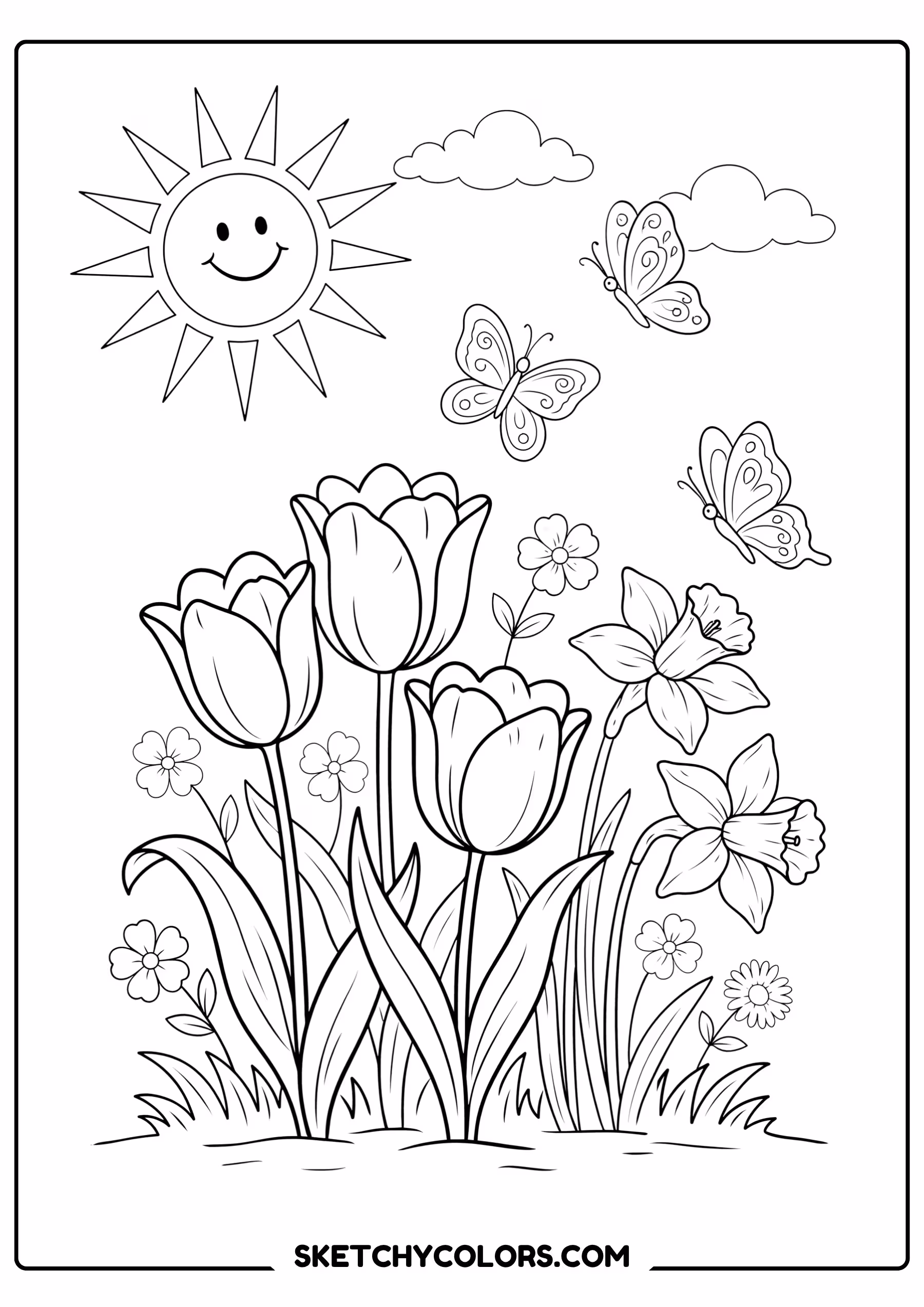 april garden free printable for kids