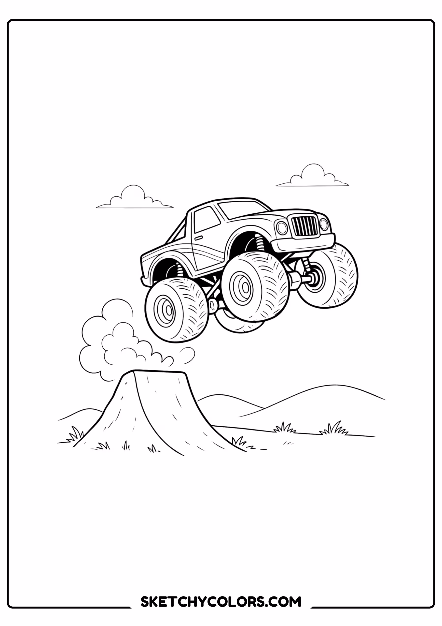 monster truck jump free printable pdf