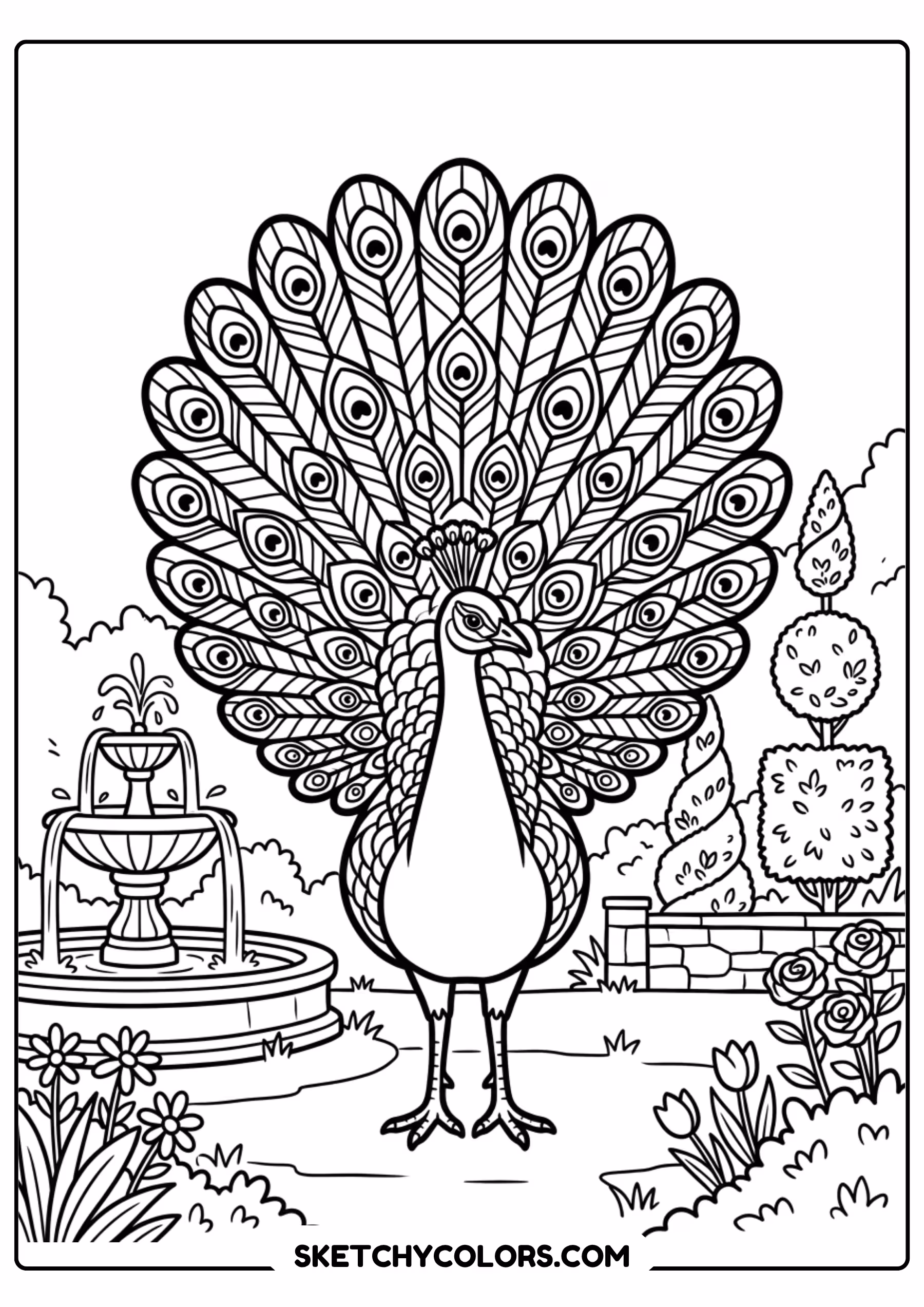 carnival merry-go-round coloring page printable