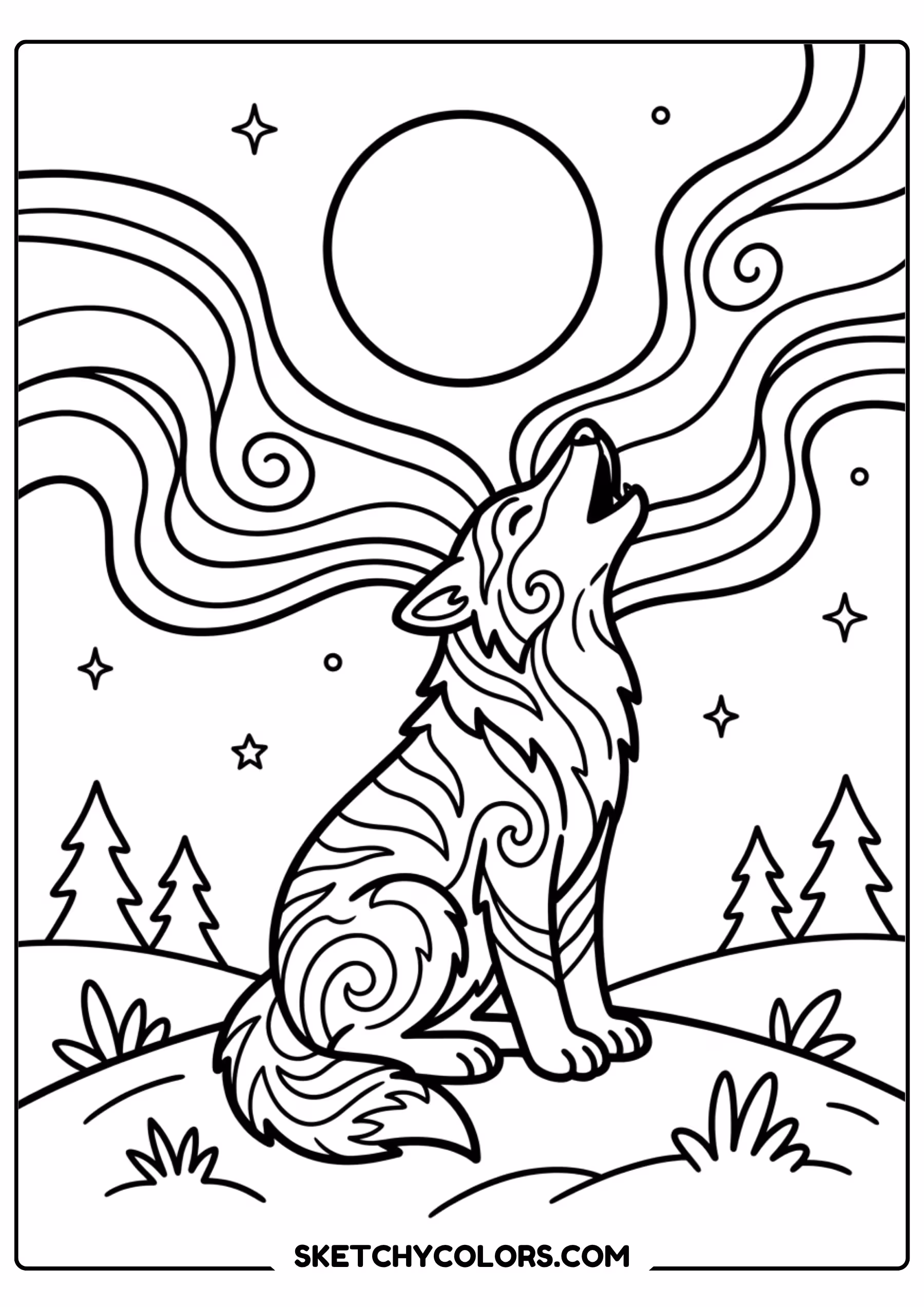 rainbow sunrise farm coloring page printable