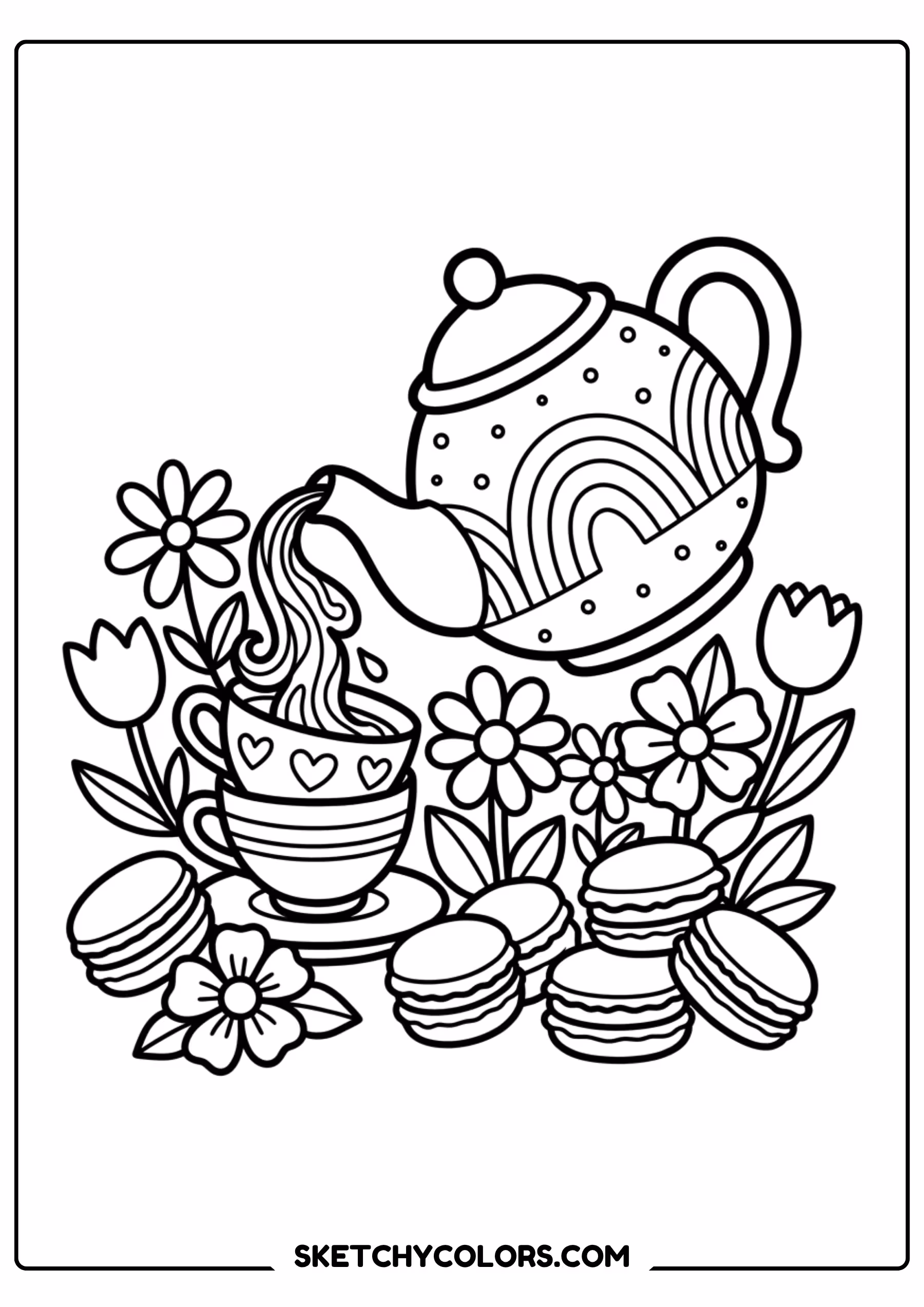 rainbow ladybug coloring page printable