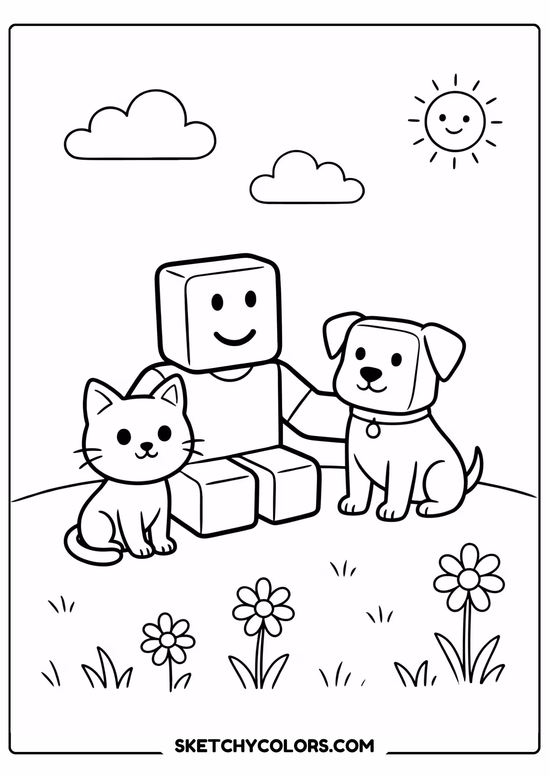 roblox pet companion free coloring sheet for kids
