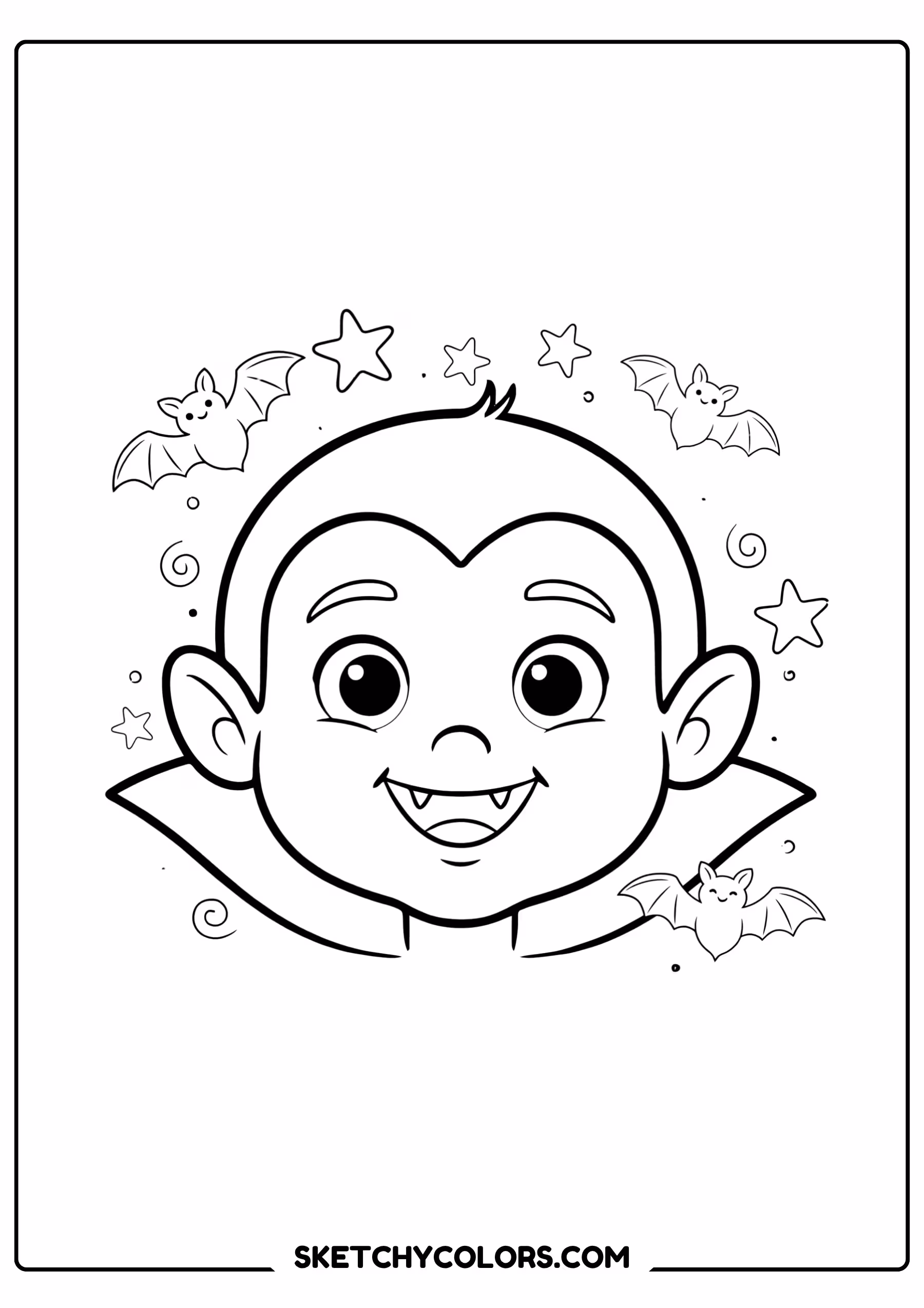 halloween coloring page cheerful vampire bats free printable for kids