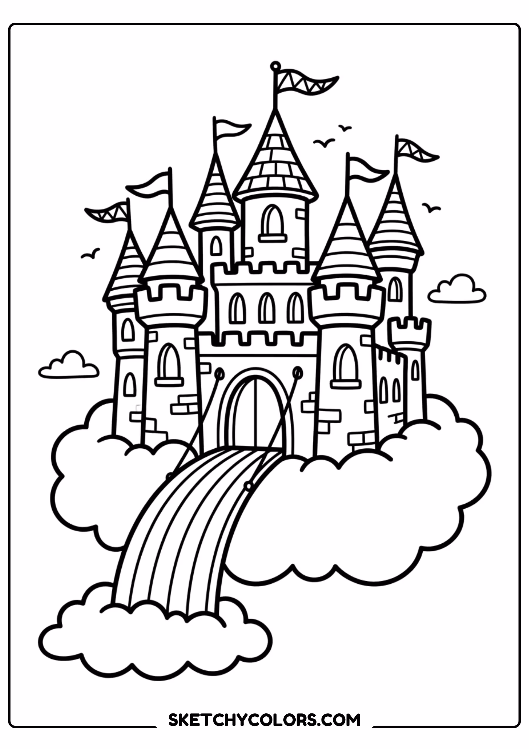rainbow lion cub coloring page printable