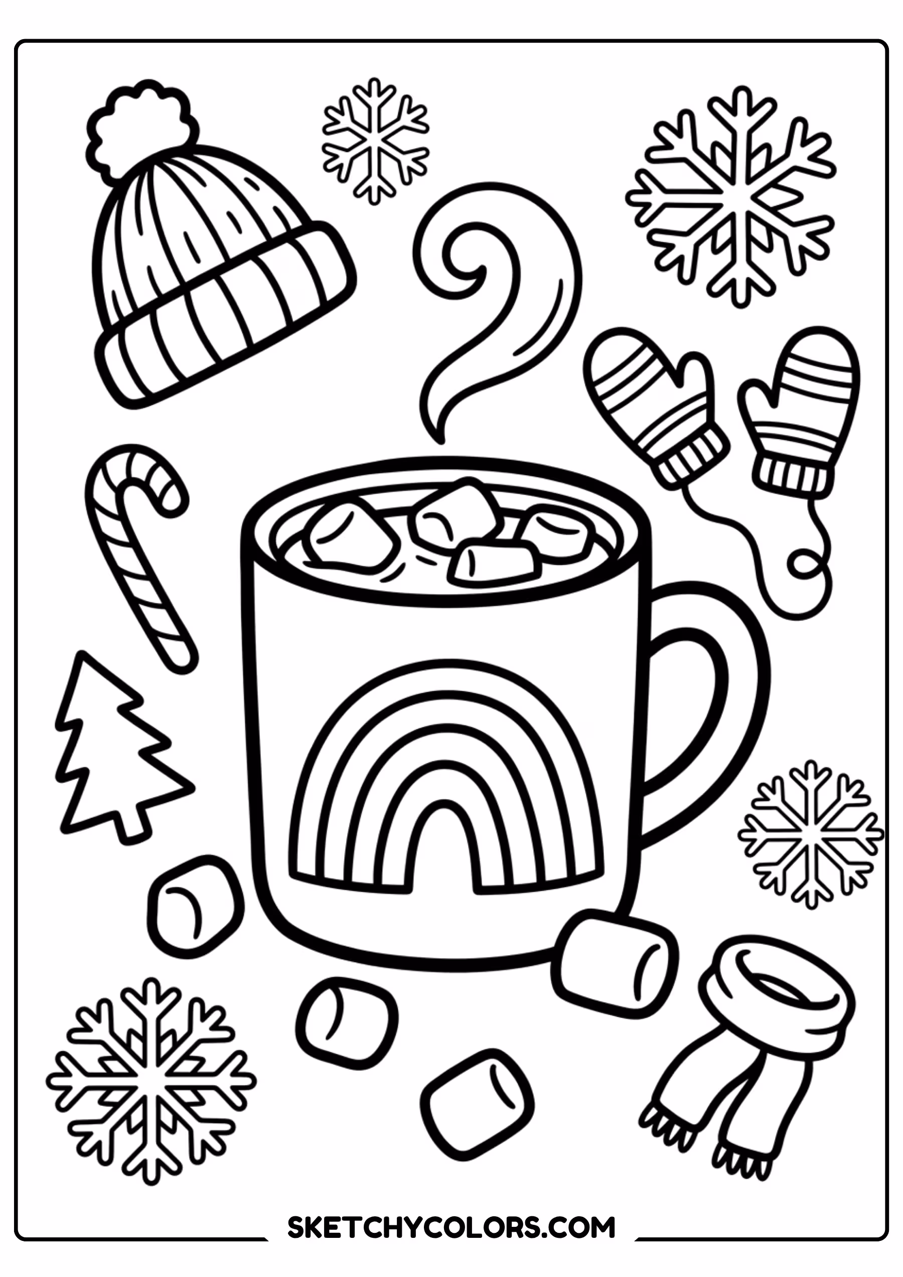 rainbow bicycle coloring page printable
