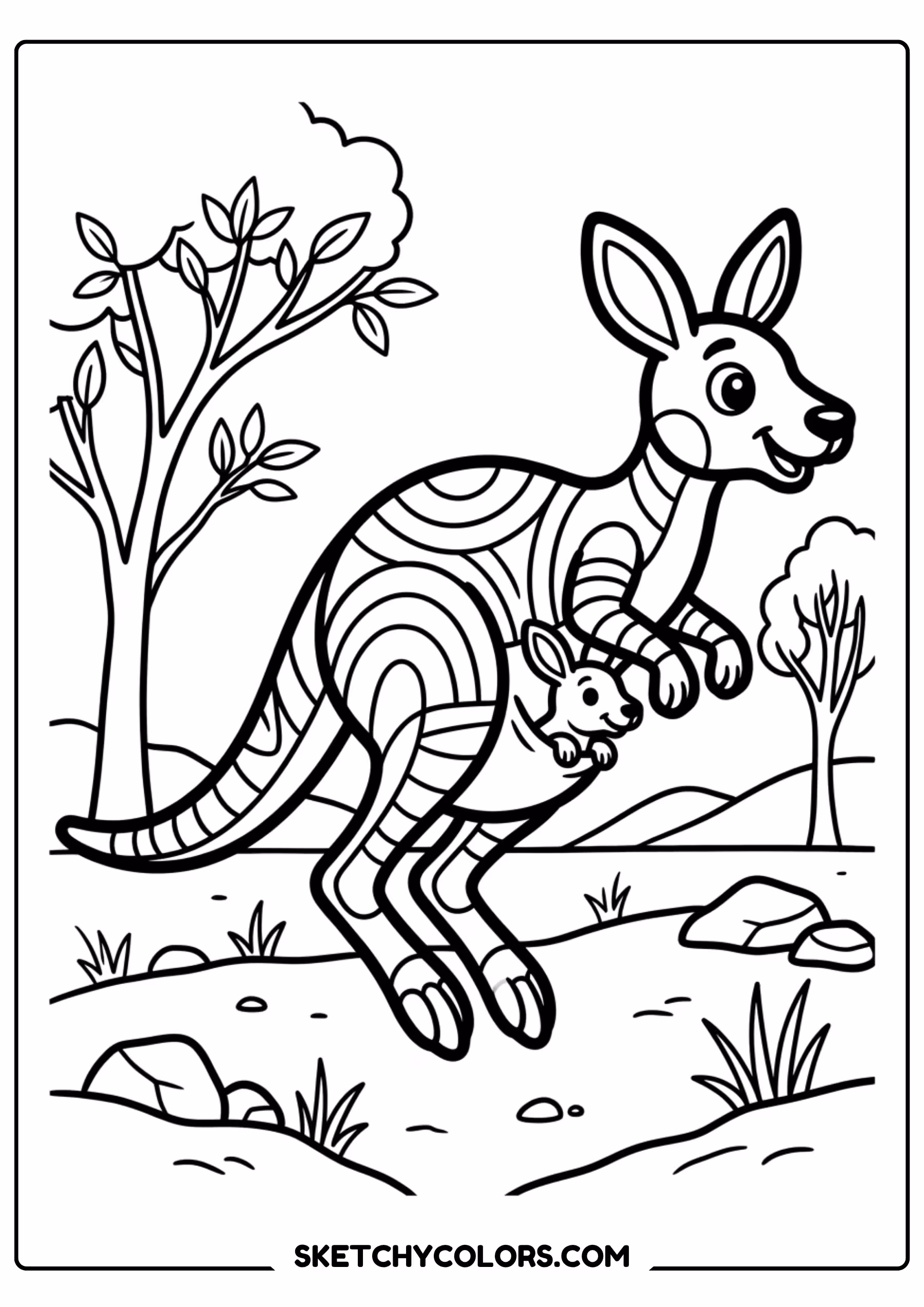 rainbow parrot coloring page printable