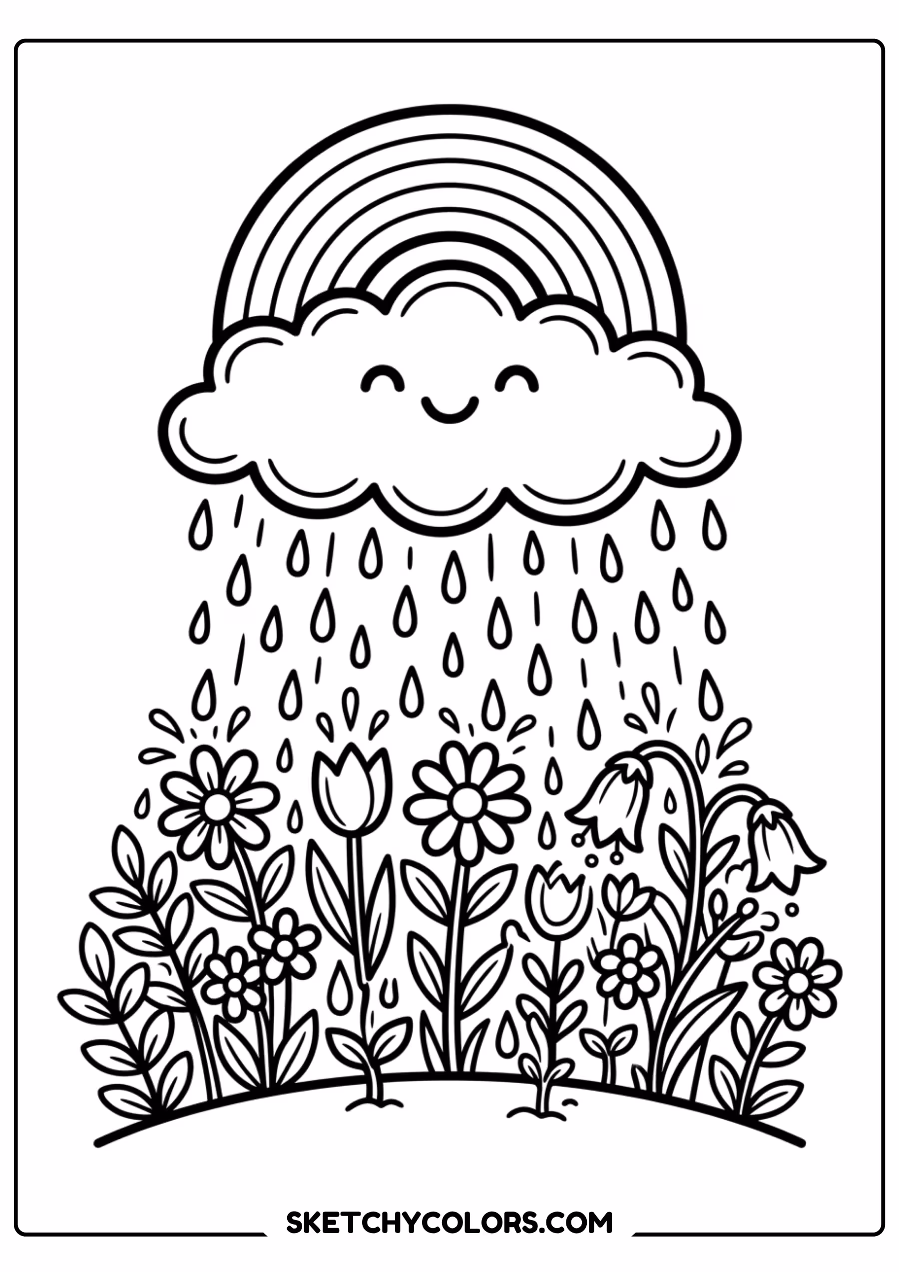 rainbow roller skate coloring page printable
