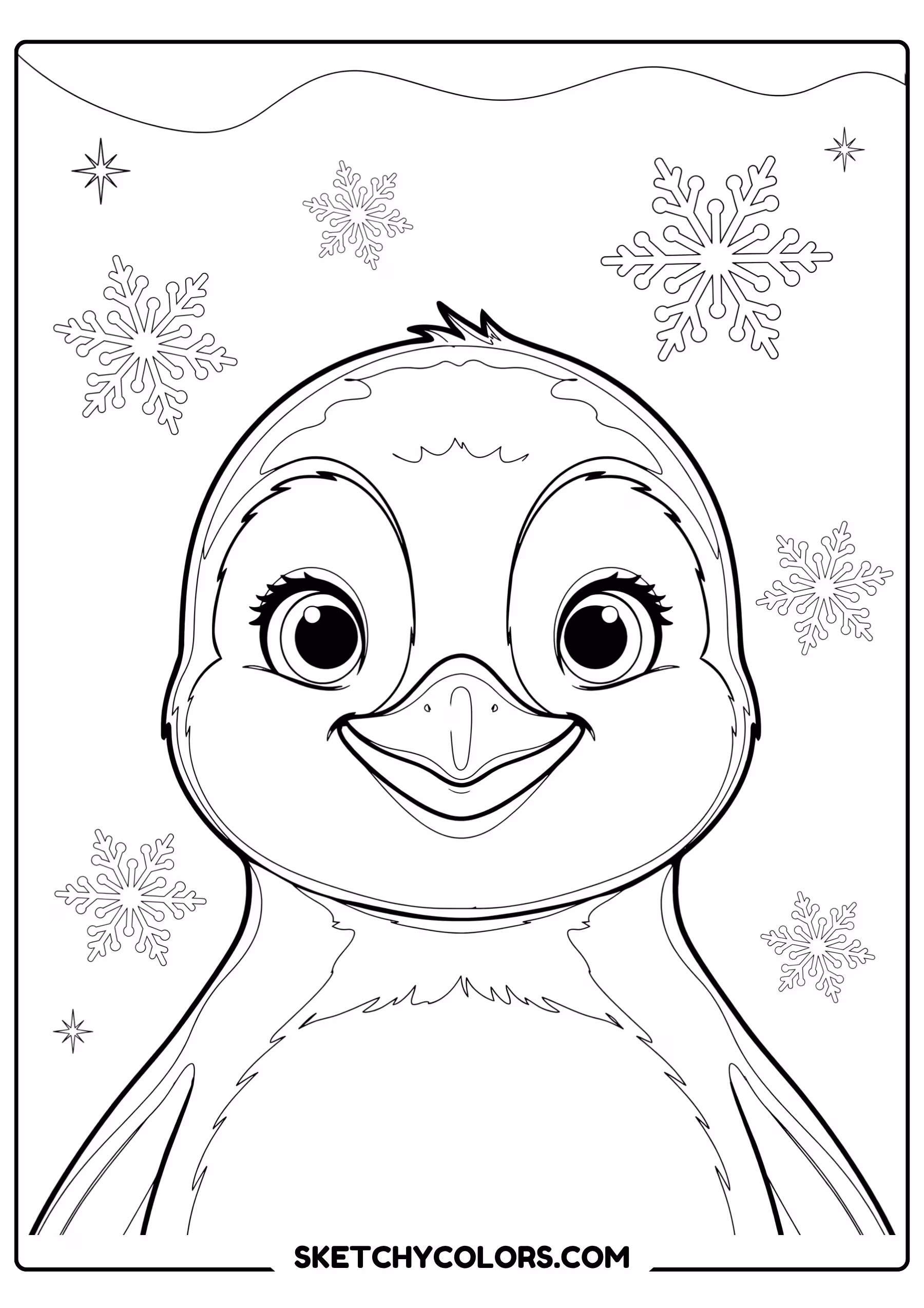 penguin portrait printable for kids pdf