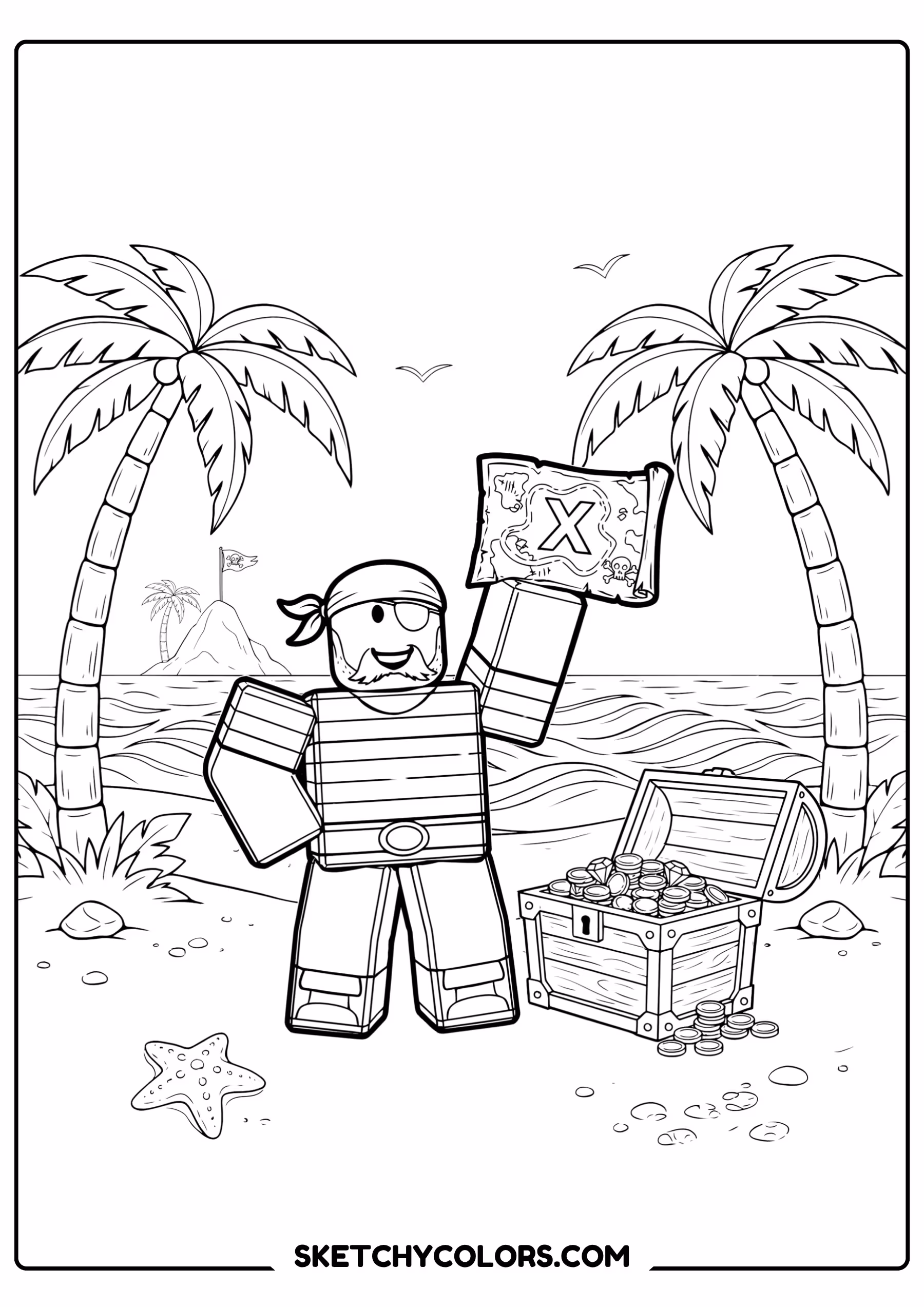 roblox pirate treasure hunt printable for kids pdf