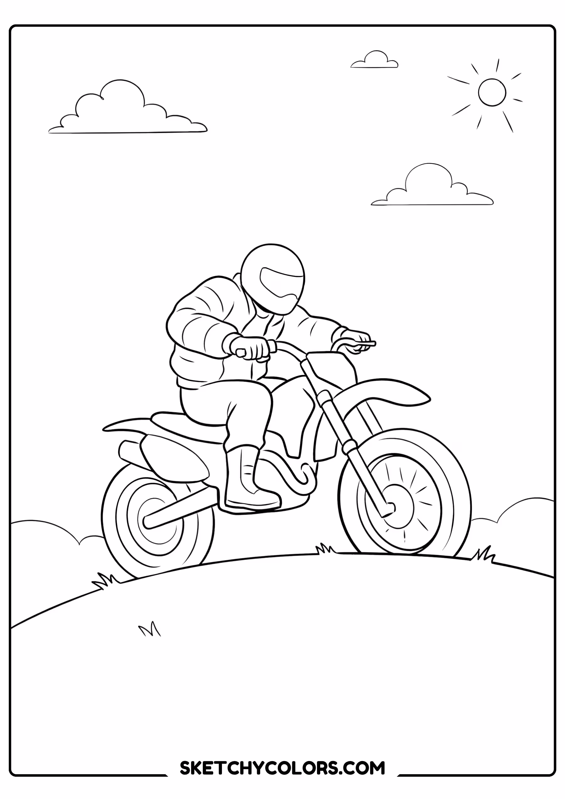fortnite dirt bike free pdf coloring page