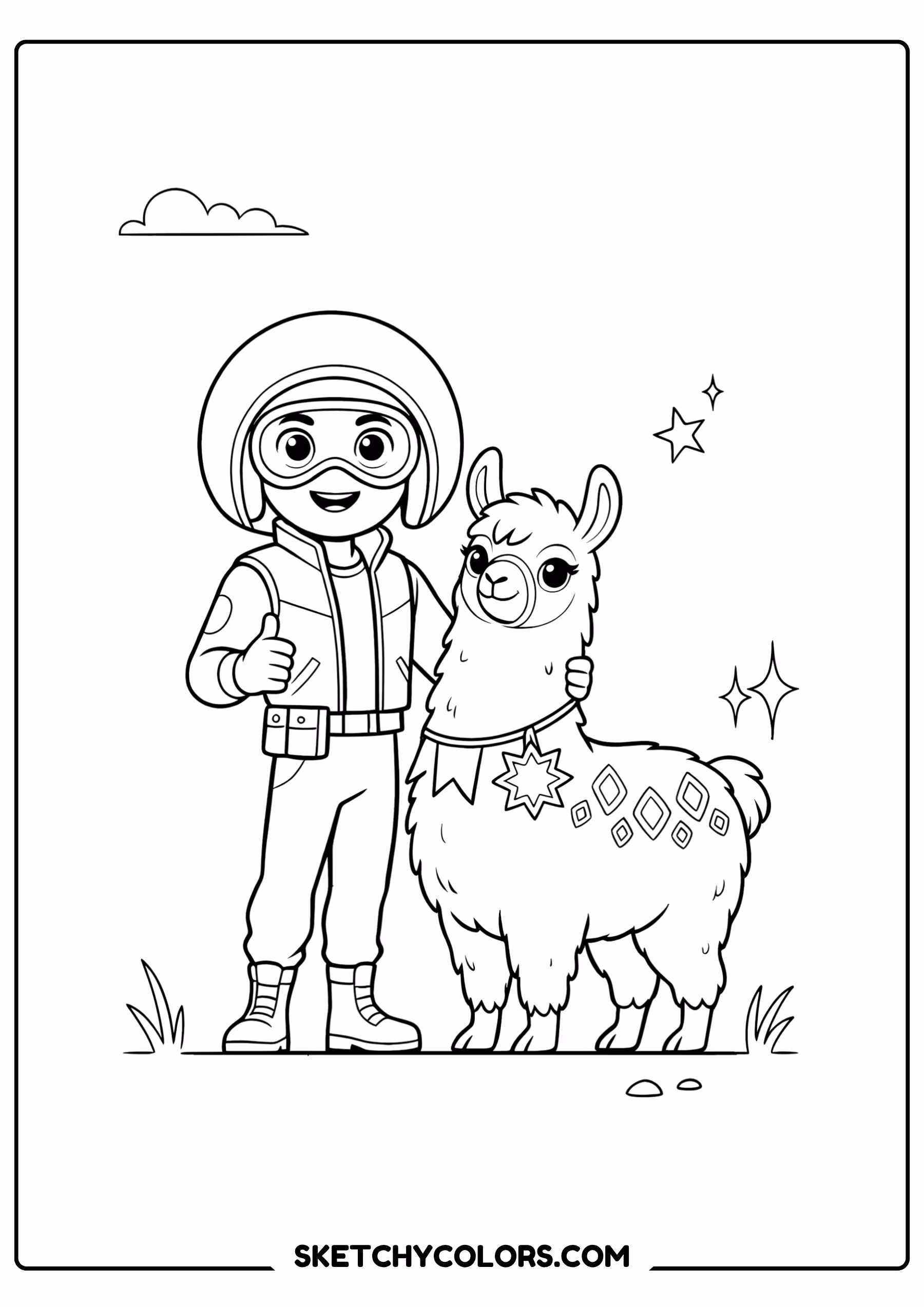fortnite llama coloring sheet free printable