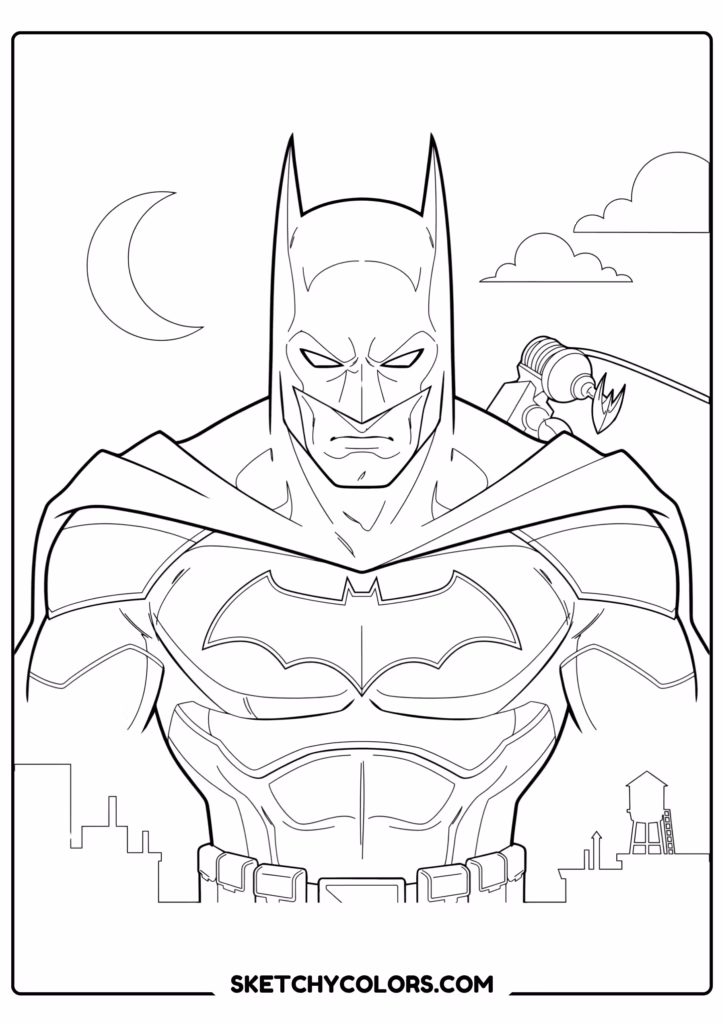 batman with a grappling hook printable for kids pdf