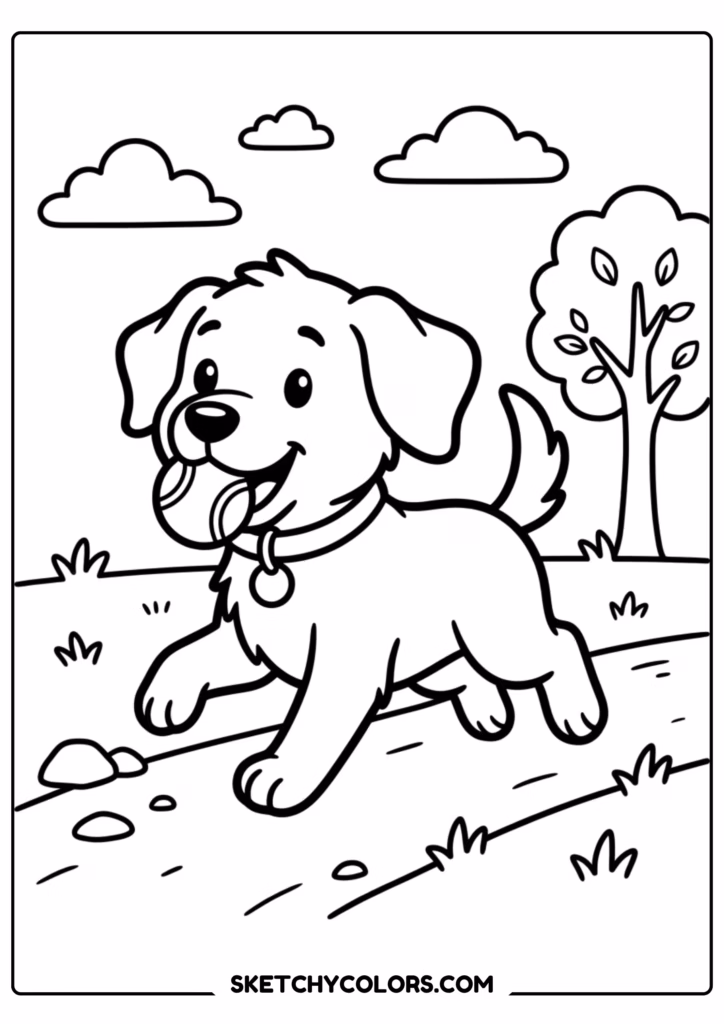 Bluey and Lucky kite coloring page free printable PDF