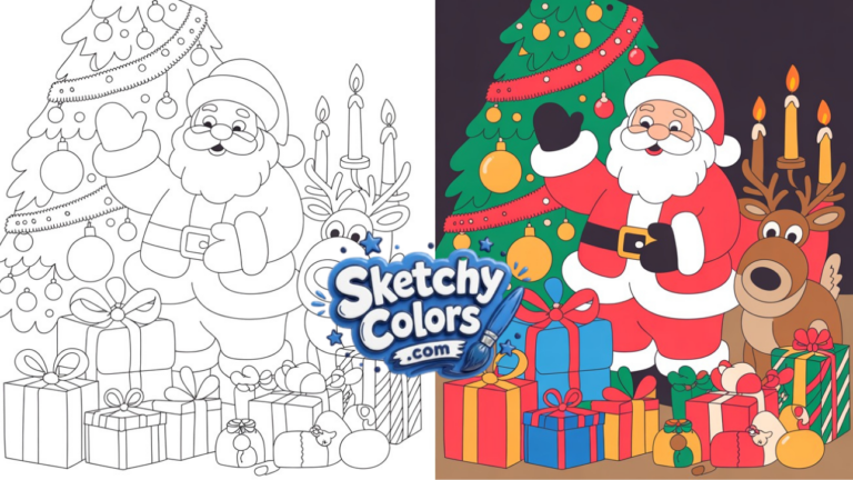 Christmas Coloring Pages (Free Printable PDF)