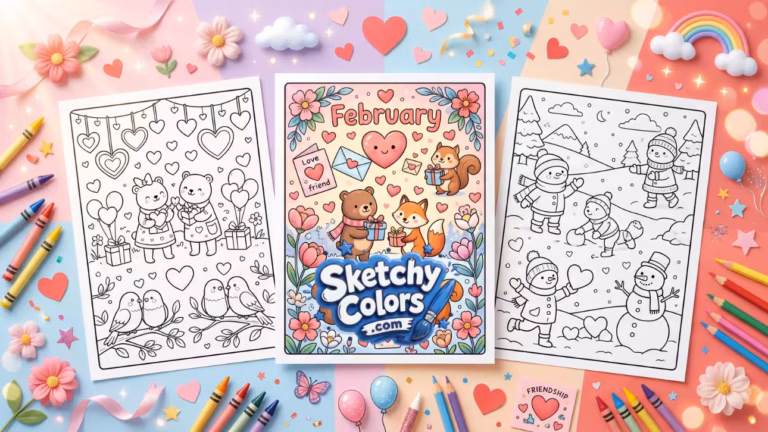 February Coloring Pages
