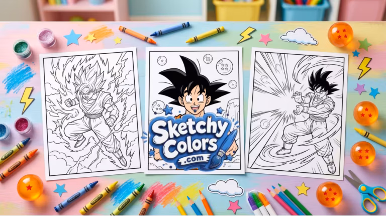 Goku coloring pages featured
