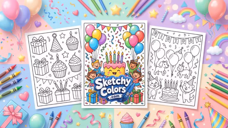 Happy Birthday Coloring Pages