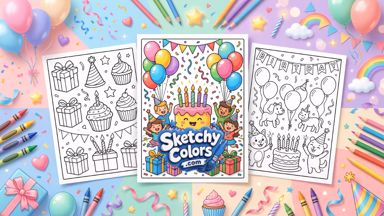 Happy Birthday Coloring Pages