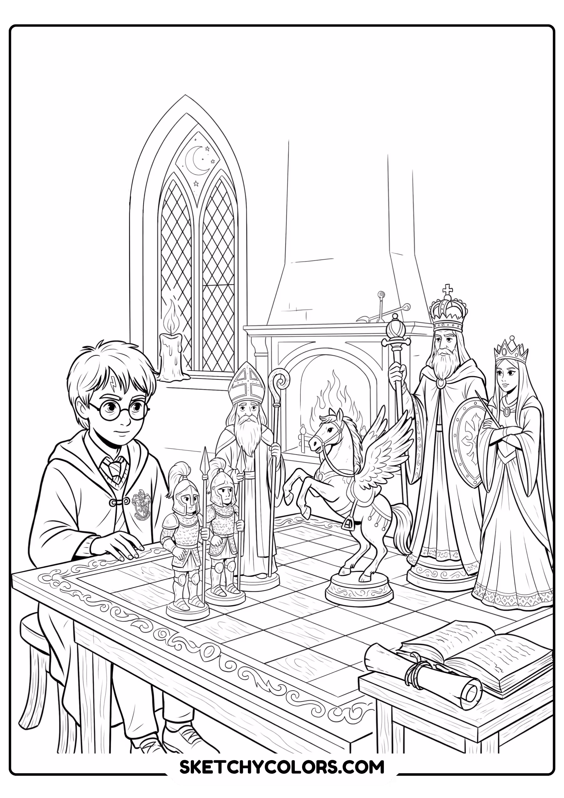 harry potter wizard chess printable for kids pdf