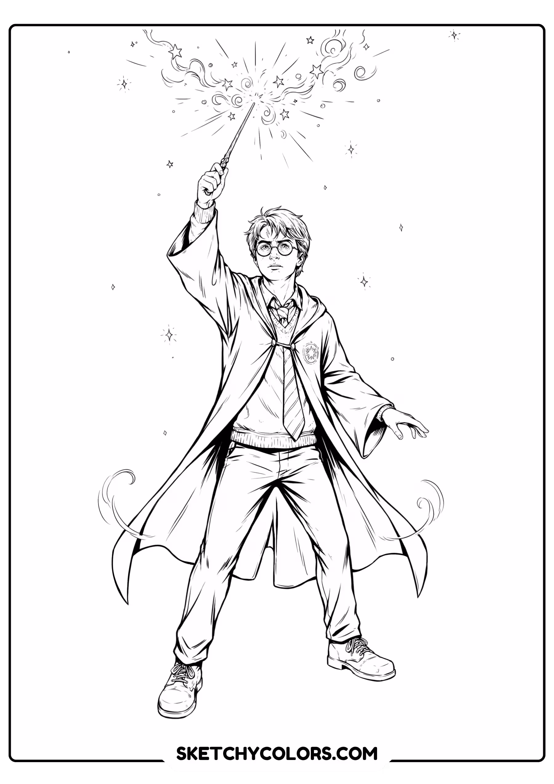 harry potter casting a spell printable for kids pdf