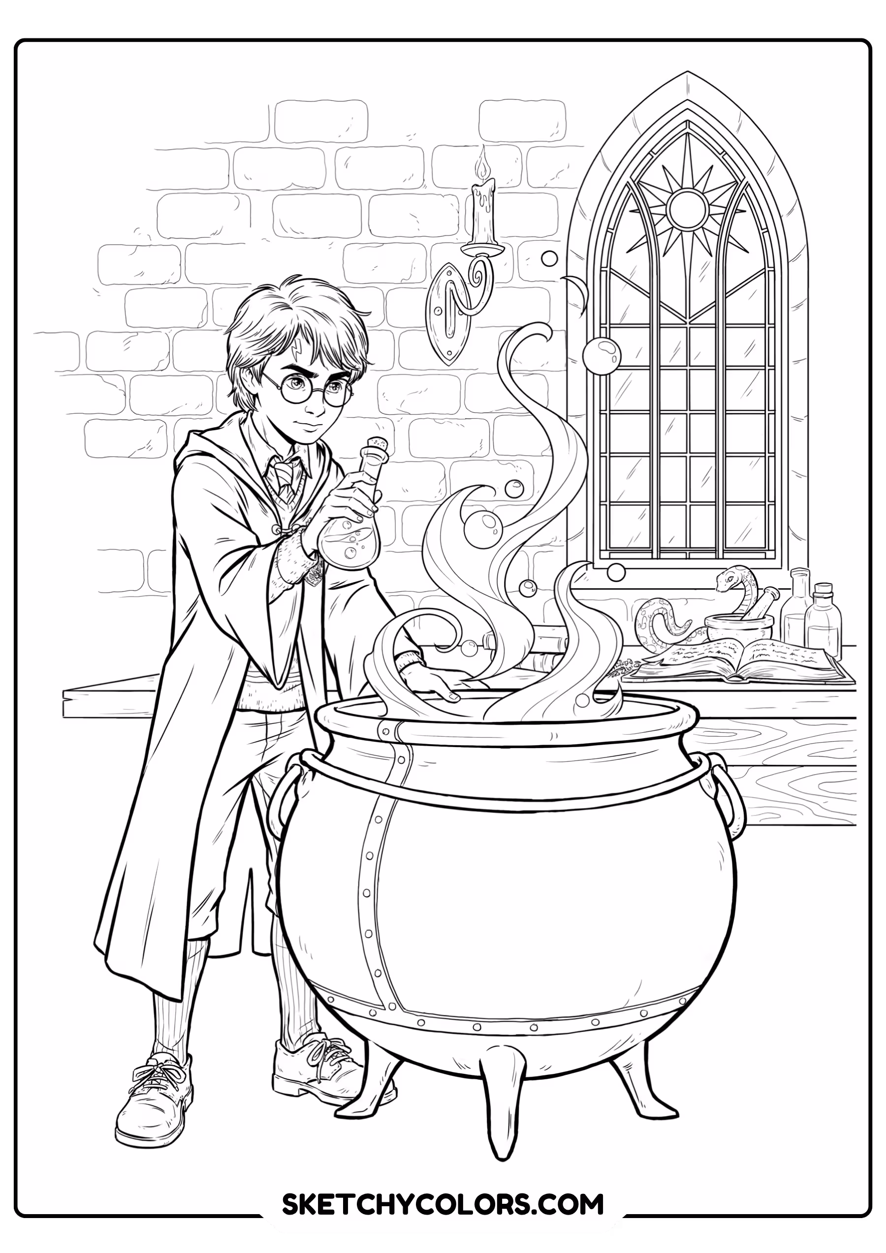 harry potter potion free kids coloring printable
