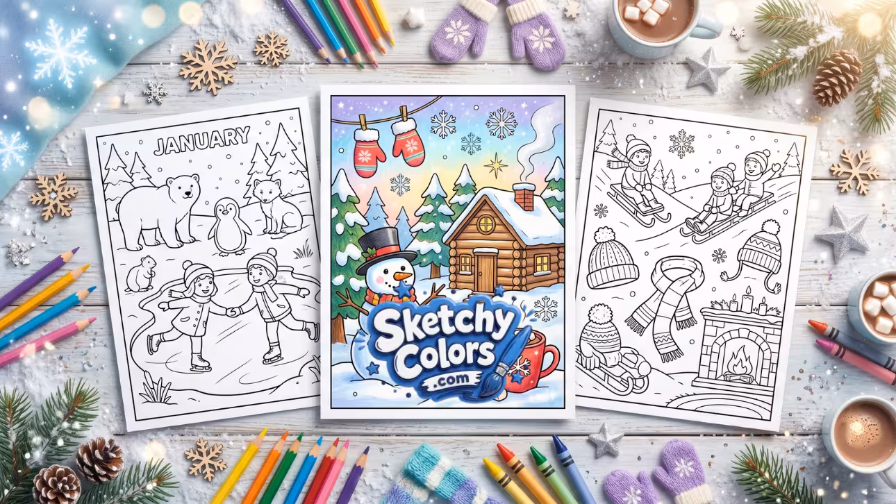 January Coloring Pages