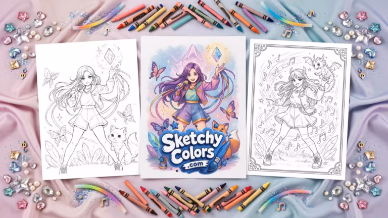 KPop Demon Hunters Coloring Pages