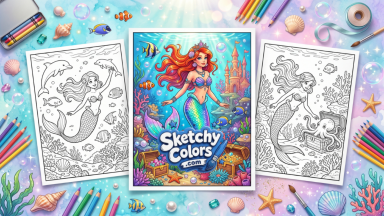 Mermaid Coloring Pages