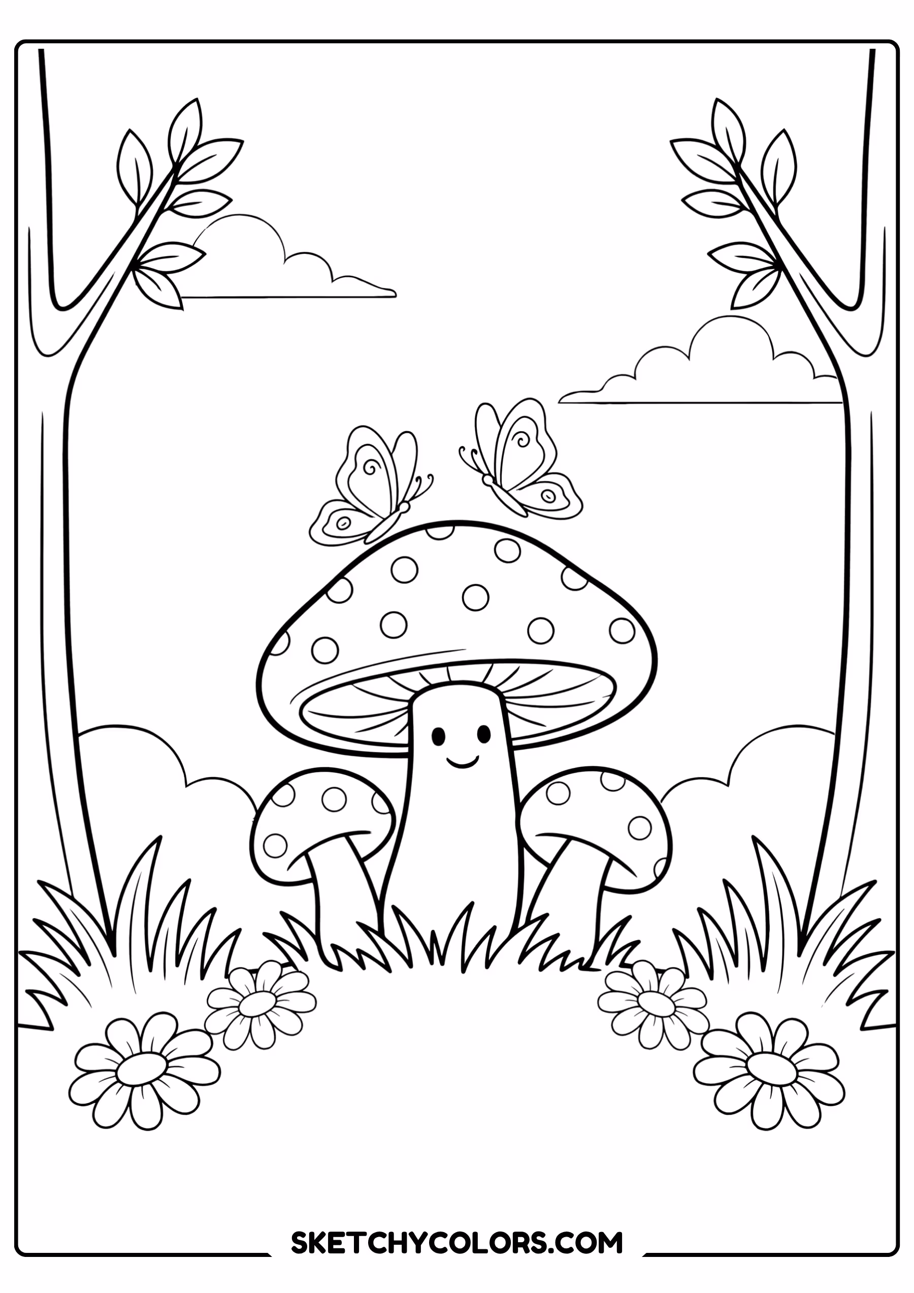 mushroom magical forest mushroom free printable for kids
