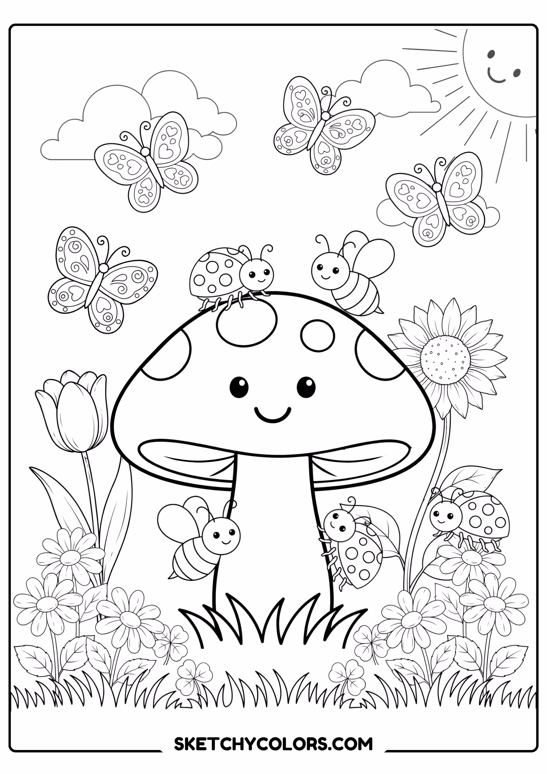 mushroom garden free printable pdf