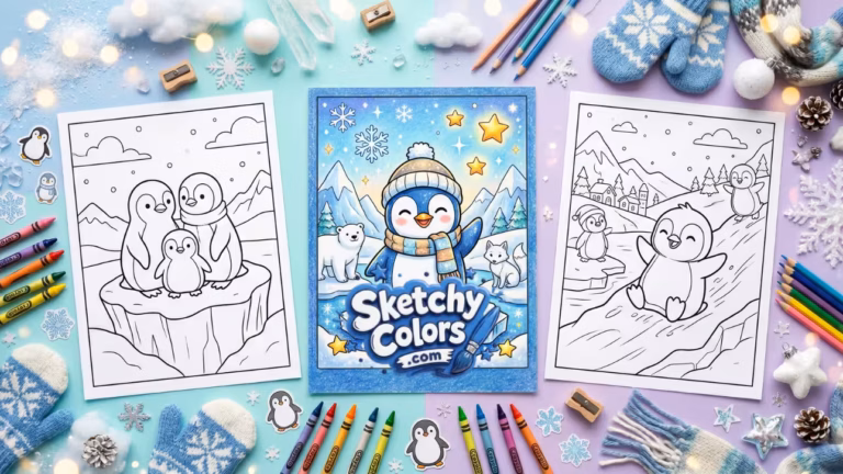 Penguin Coloring Pages