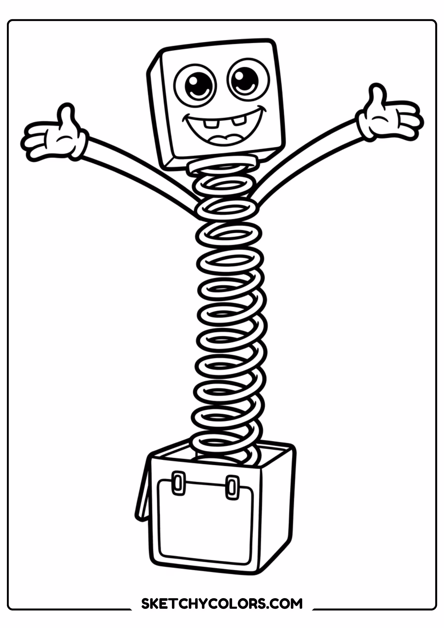 poppy playtime spring character coloring page free printable