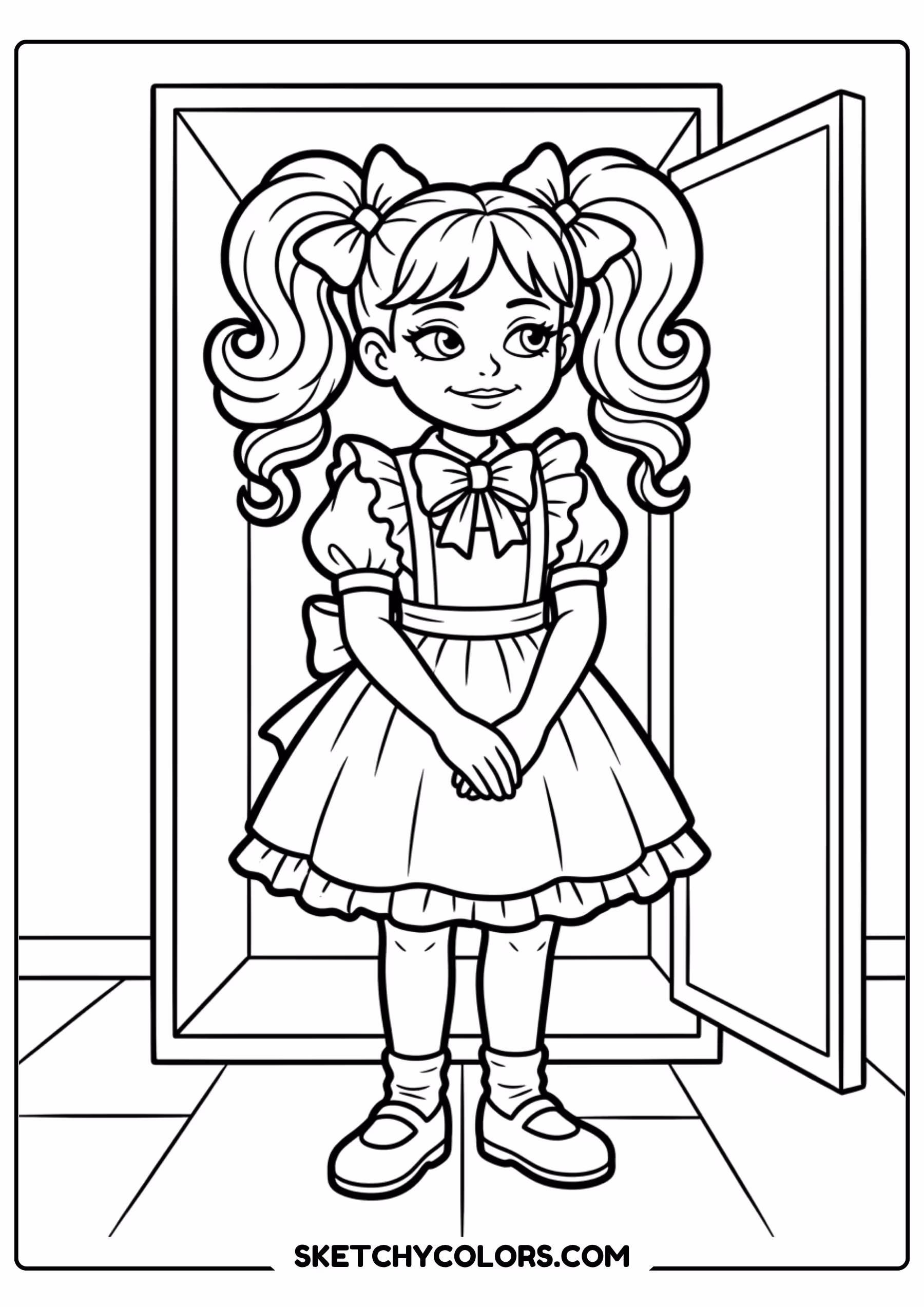 poppy and friends together coloring page printable