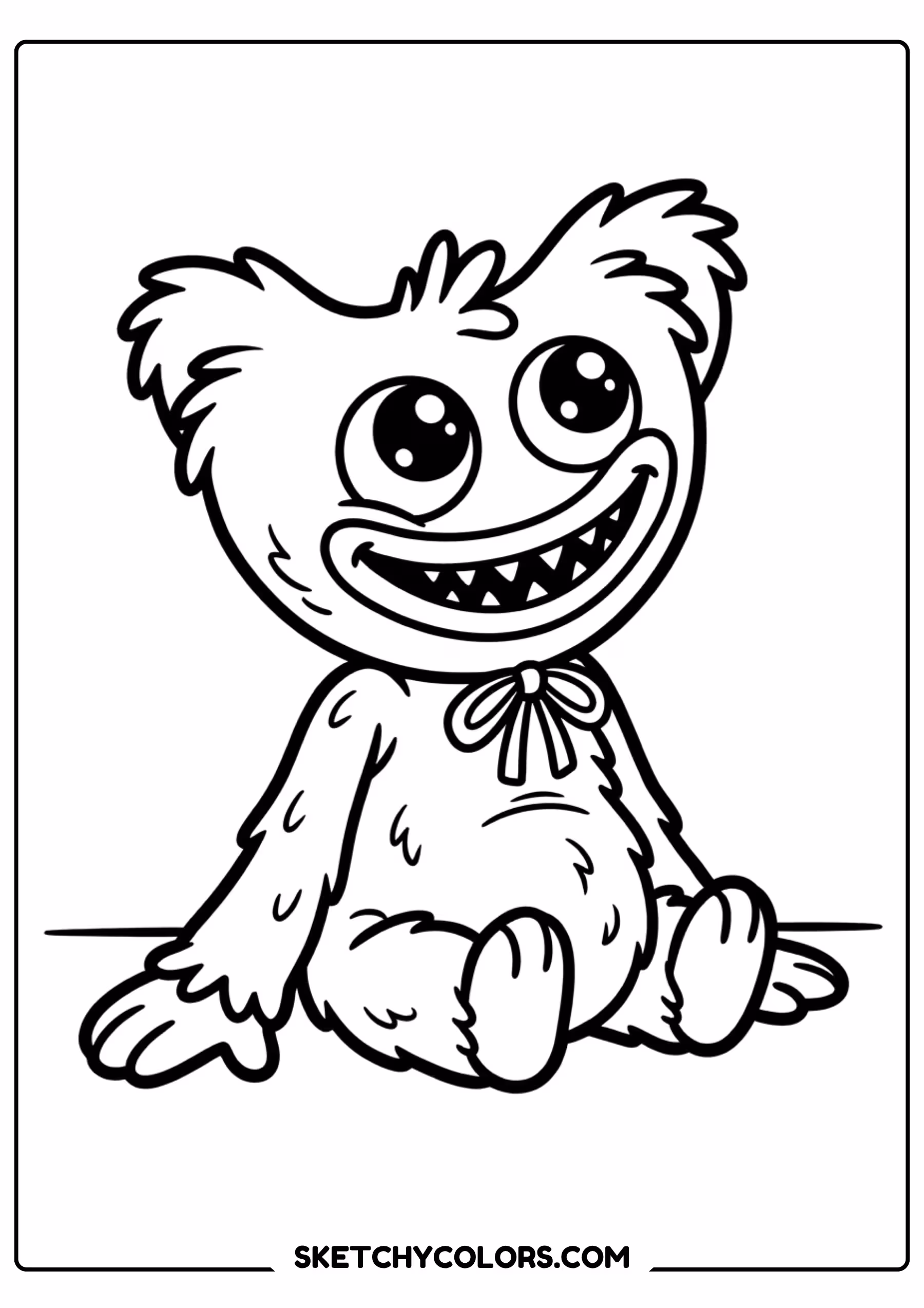 kissy missy smiling portrait coloring page free printable