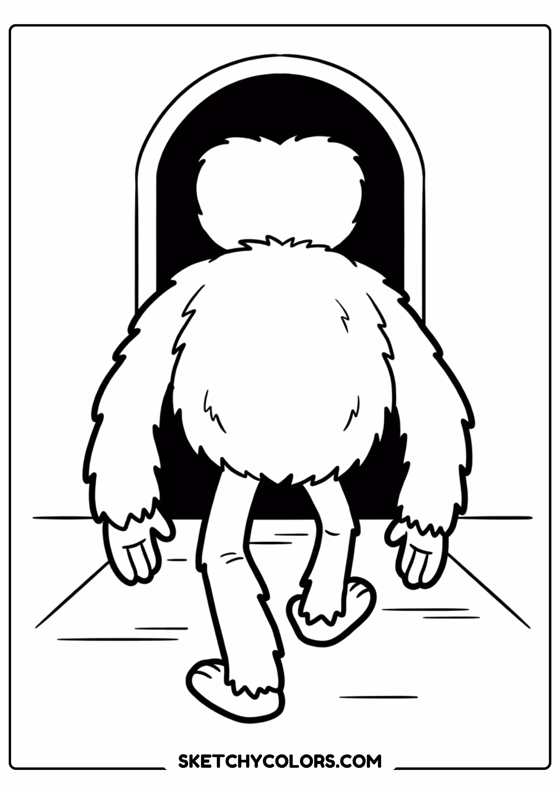 catnap fluffy body coloring page free printable