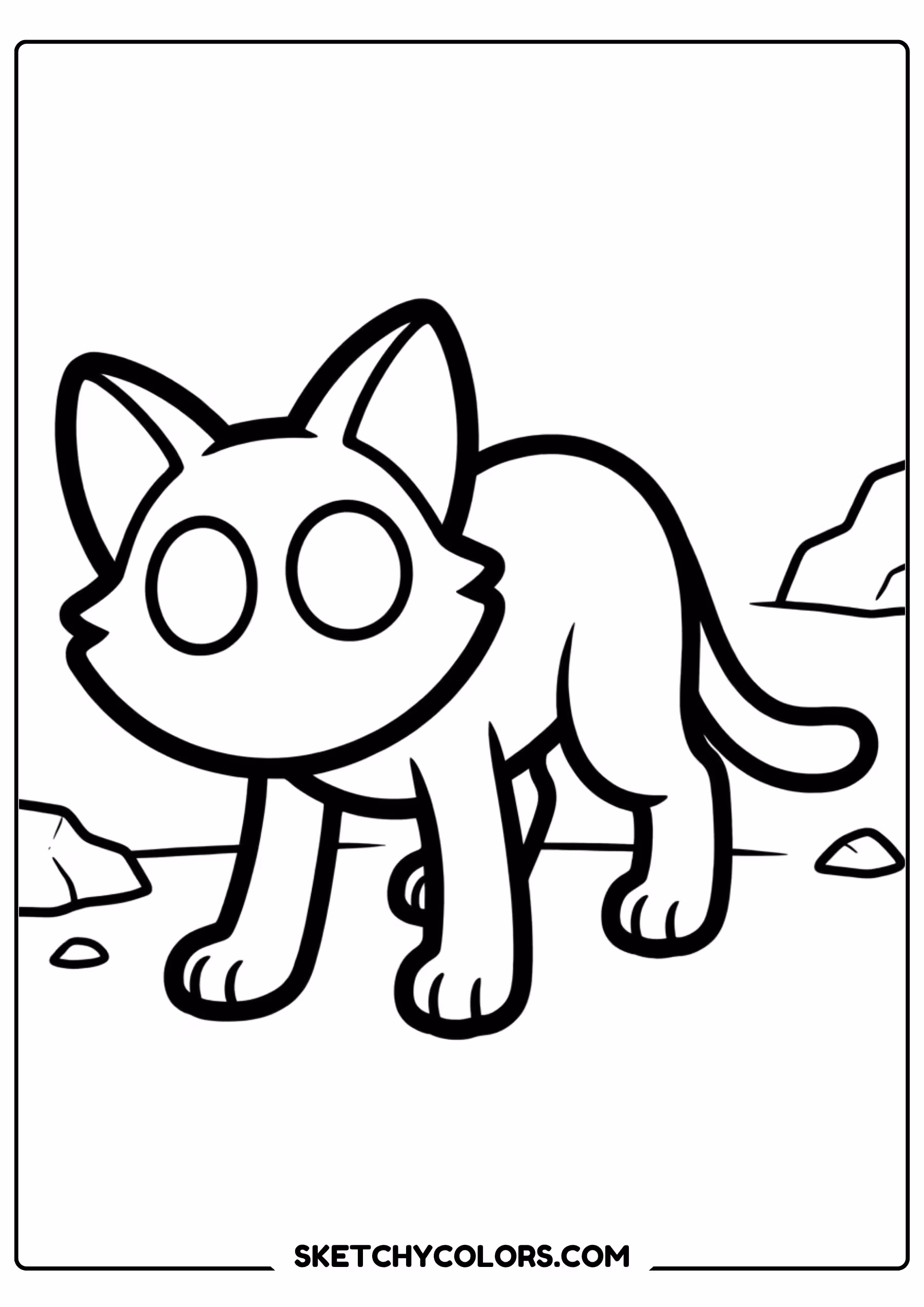 cat face with spiral design coloring page free printable