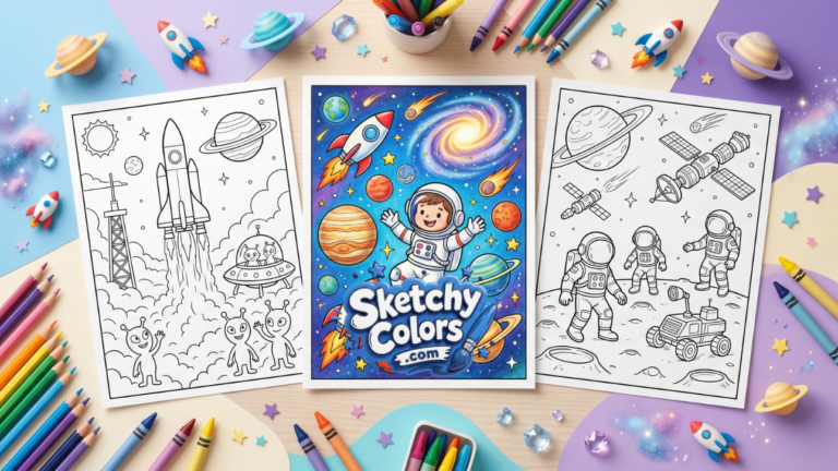 Space Coloring Pages