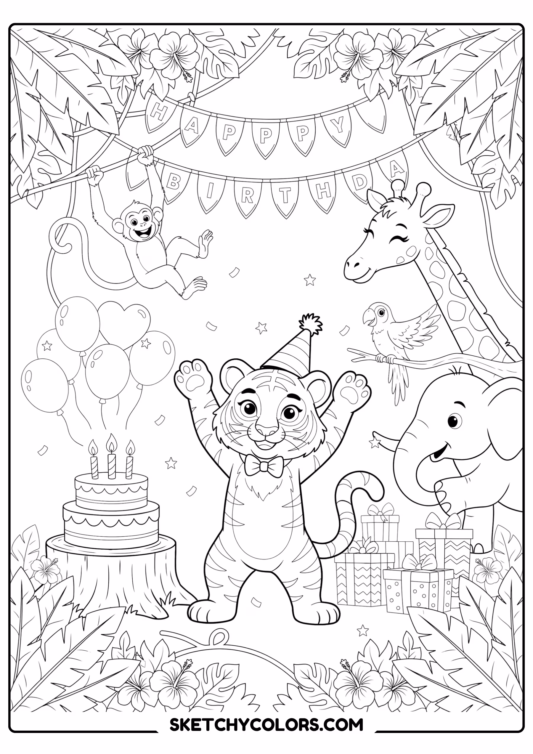 tiger cub birthday party printable for kids pdf