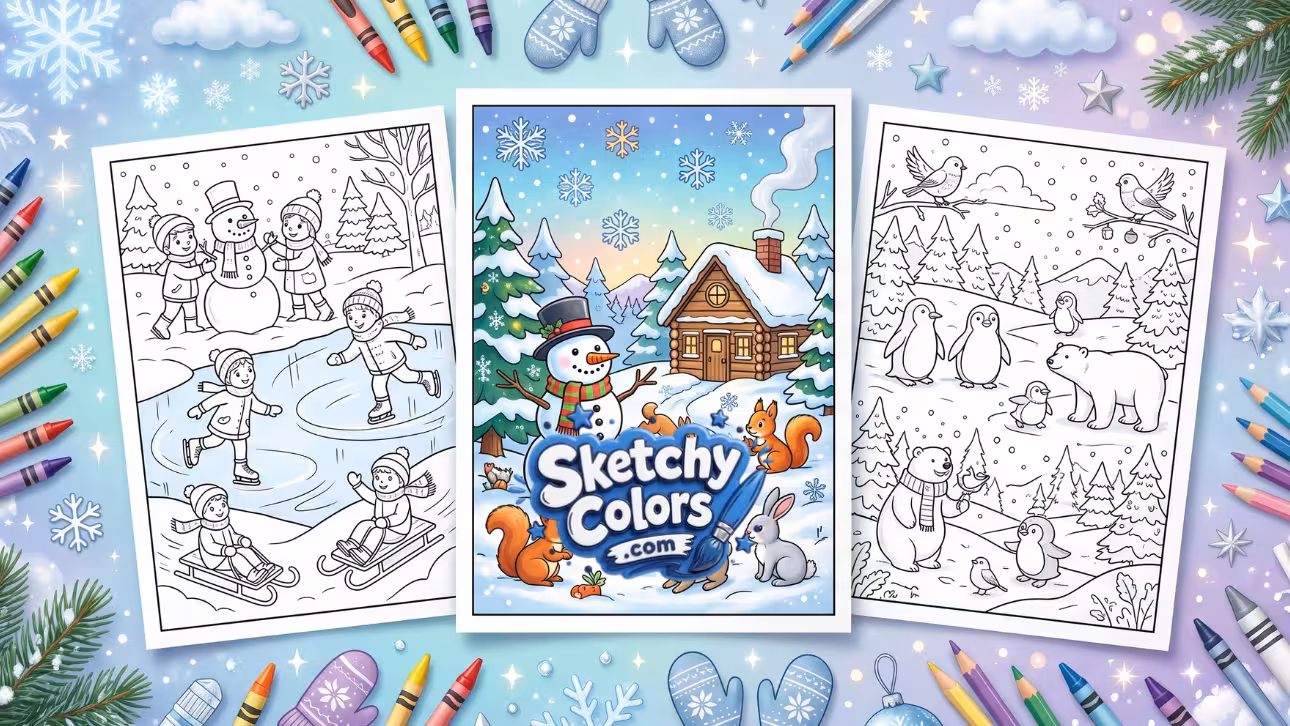 Winter Coloring Pages feature