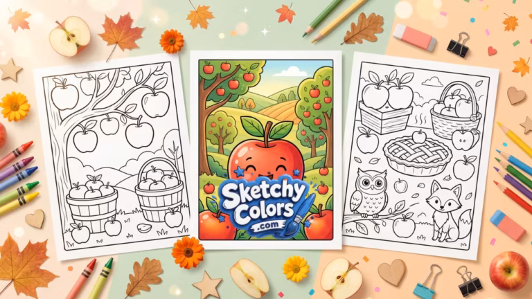 apple coloring pages